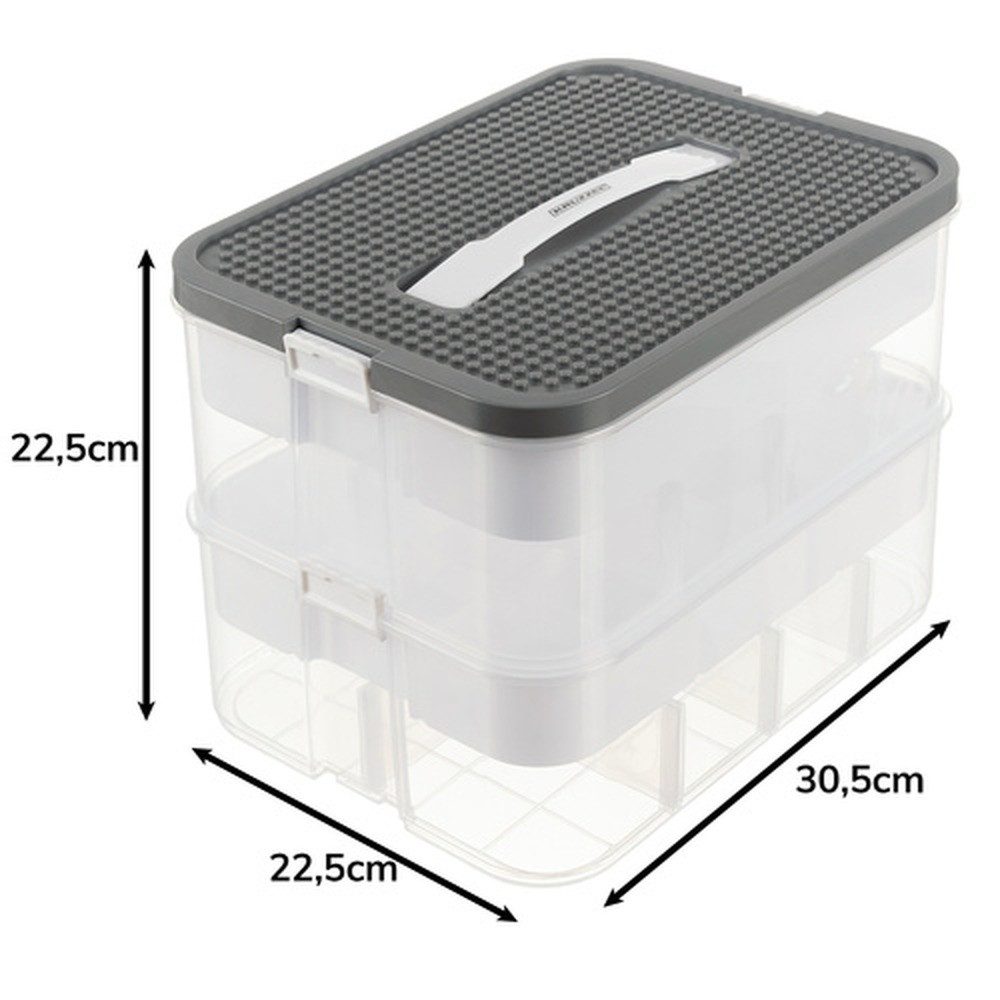 KRUZZEL Bausteinkasten Aufbewahrungsbox Spielbausteine, (Spar-Set, Organize günstig online kaufen