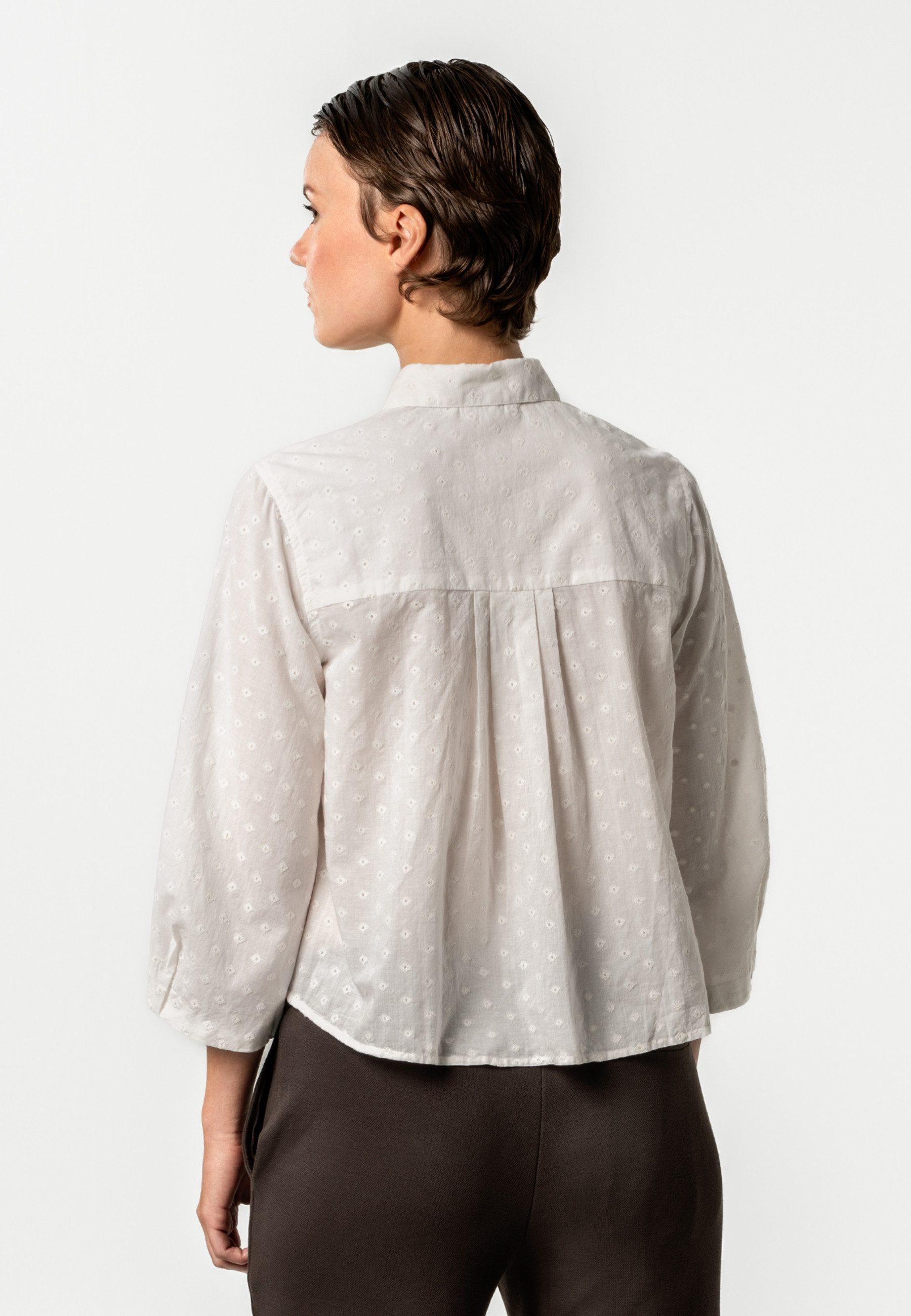 LIVING CRAFTS Hemdbluse AGNEETHA GOTS zertifiziert