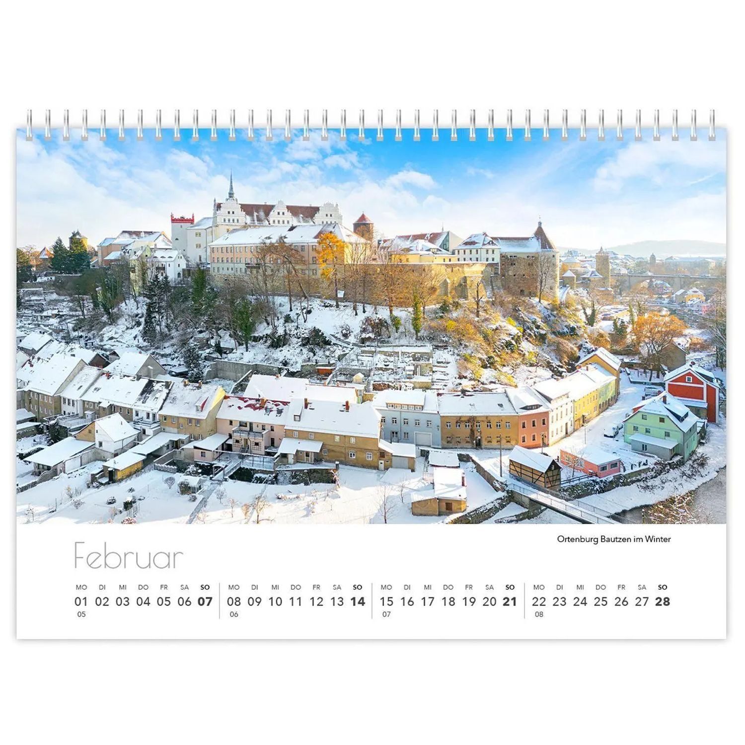 Schubert Wandkalender Kalender Sachsen von oben kompakt 2027