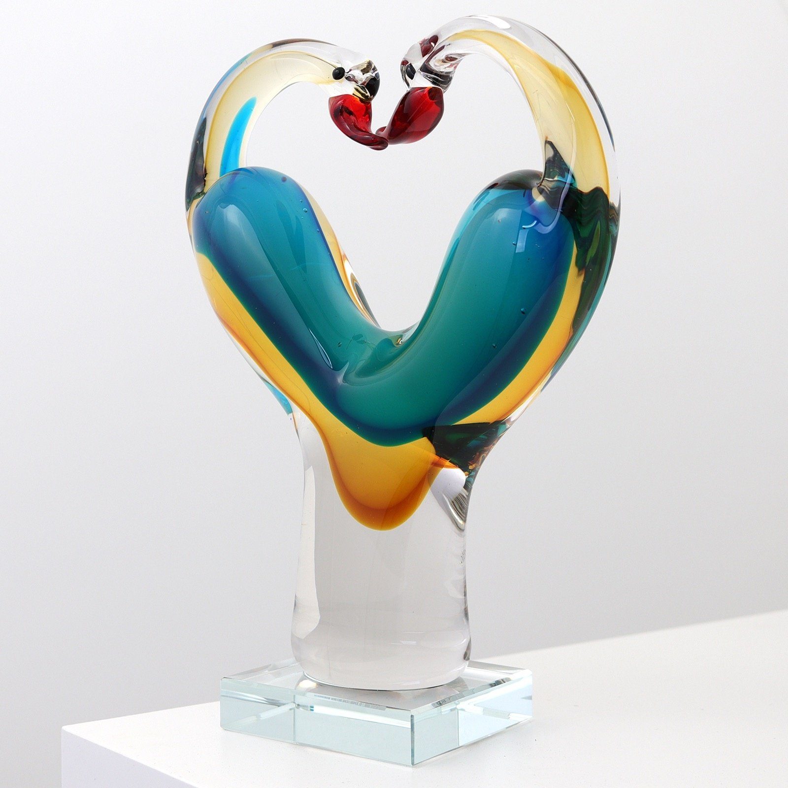 Skulptur Hochz Glasfigur Liebe Paar Dekofigur Aubaho Liebespaar Glasskulptur Figur Glas