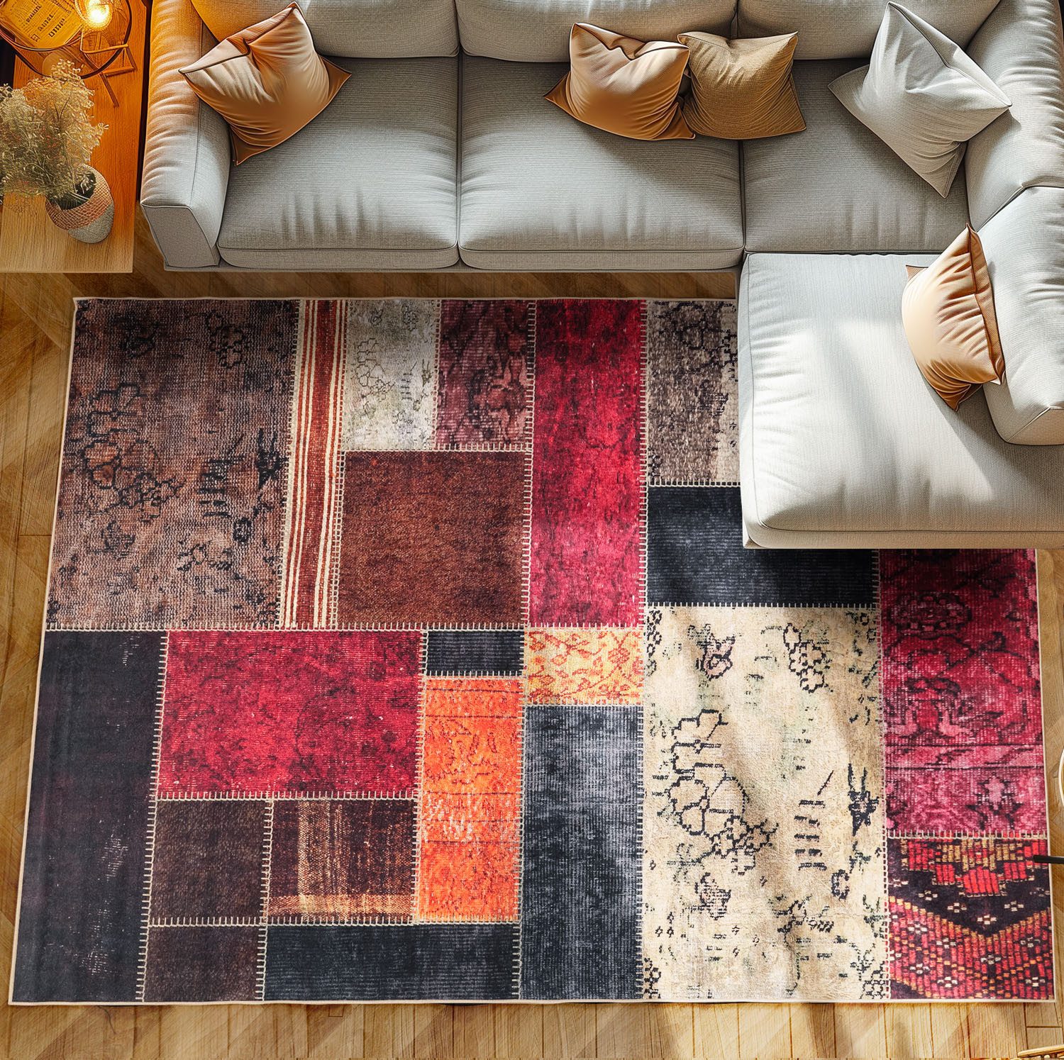 SIMPEX24 Designteppich Patchwork Design, Läufer, Höhe: günstig online kaufen