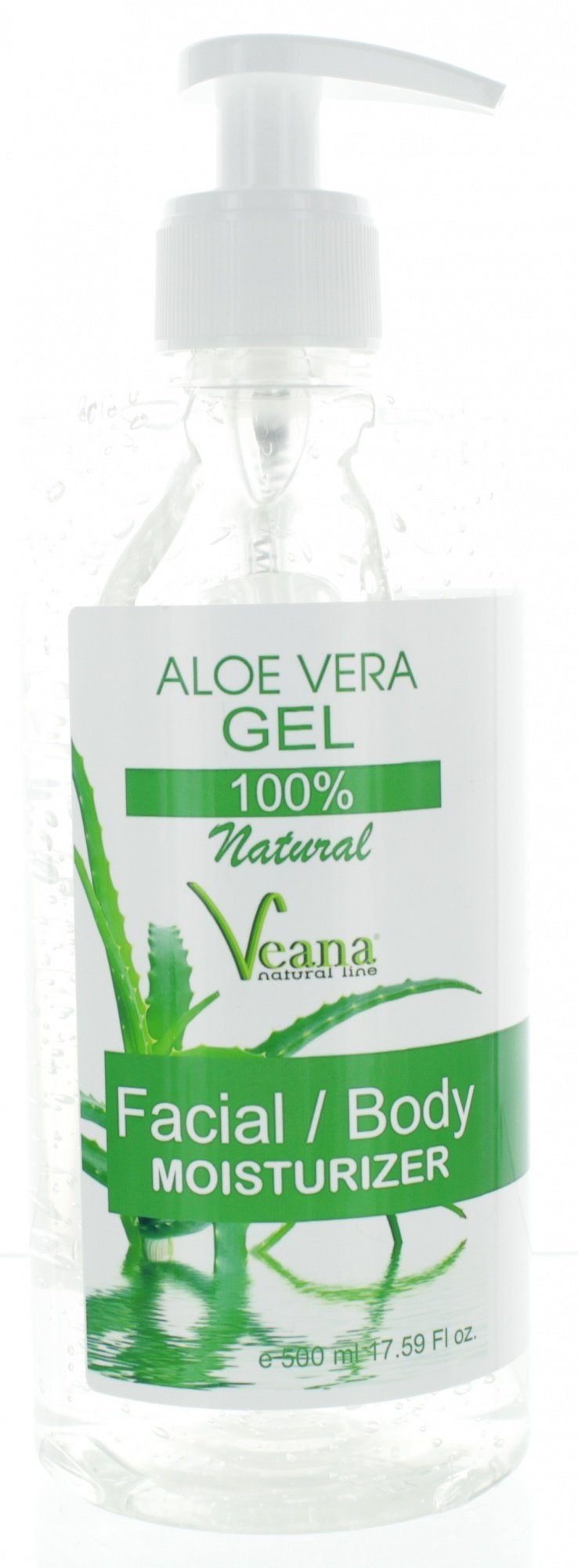 Körperpflegemittel Aloe Vera Gel 100% natural (500ml) gegen Sonnenbrand, Entzündungen und Insektenstiche, wirksam bei Akne, Rosacea, Neurodermitis und Schuppenflechte - PREMIUM Qualität - made in Europe