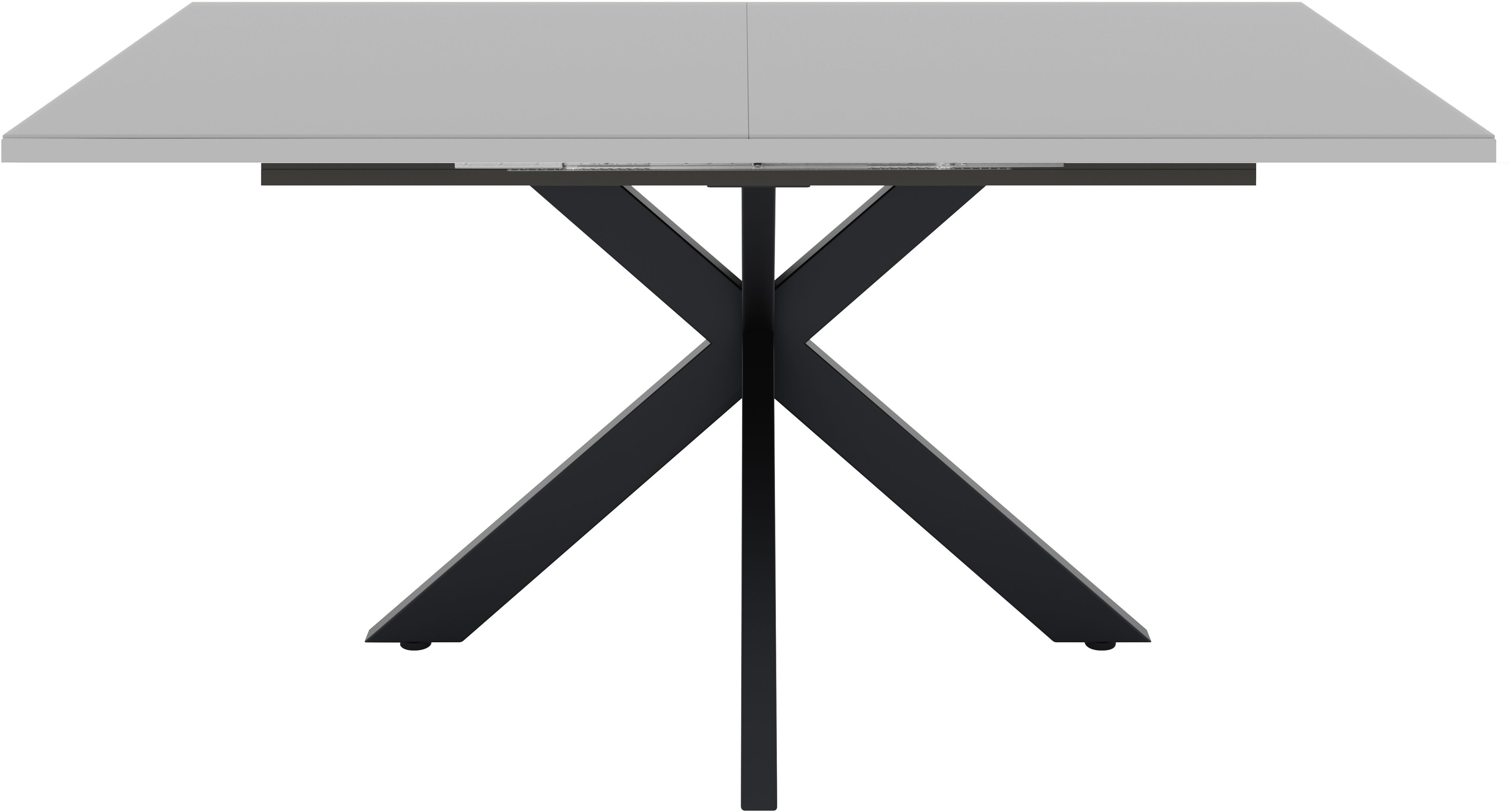 Mäusbacher Esstisch Vitrum, Esstisch ausziehbar auf 210 cm, eckige Tischform, Gestell Sternform