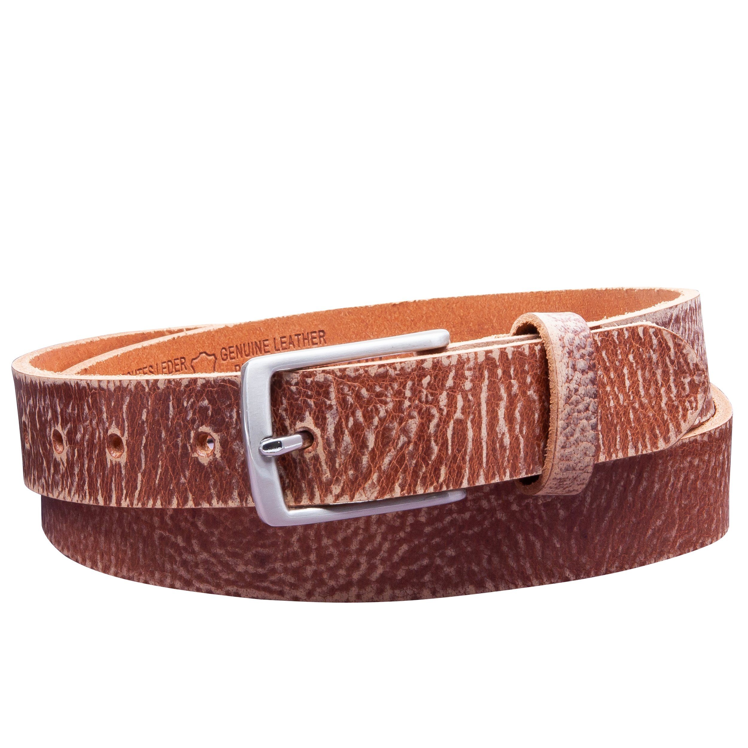COLOGNEBELT Ledergürtel OM311-GE-Rustikal MADE IN GERMANY, Rustikal Kürzbar, 100 % Echtleder, Aus einem Stück, Unisex