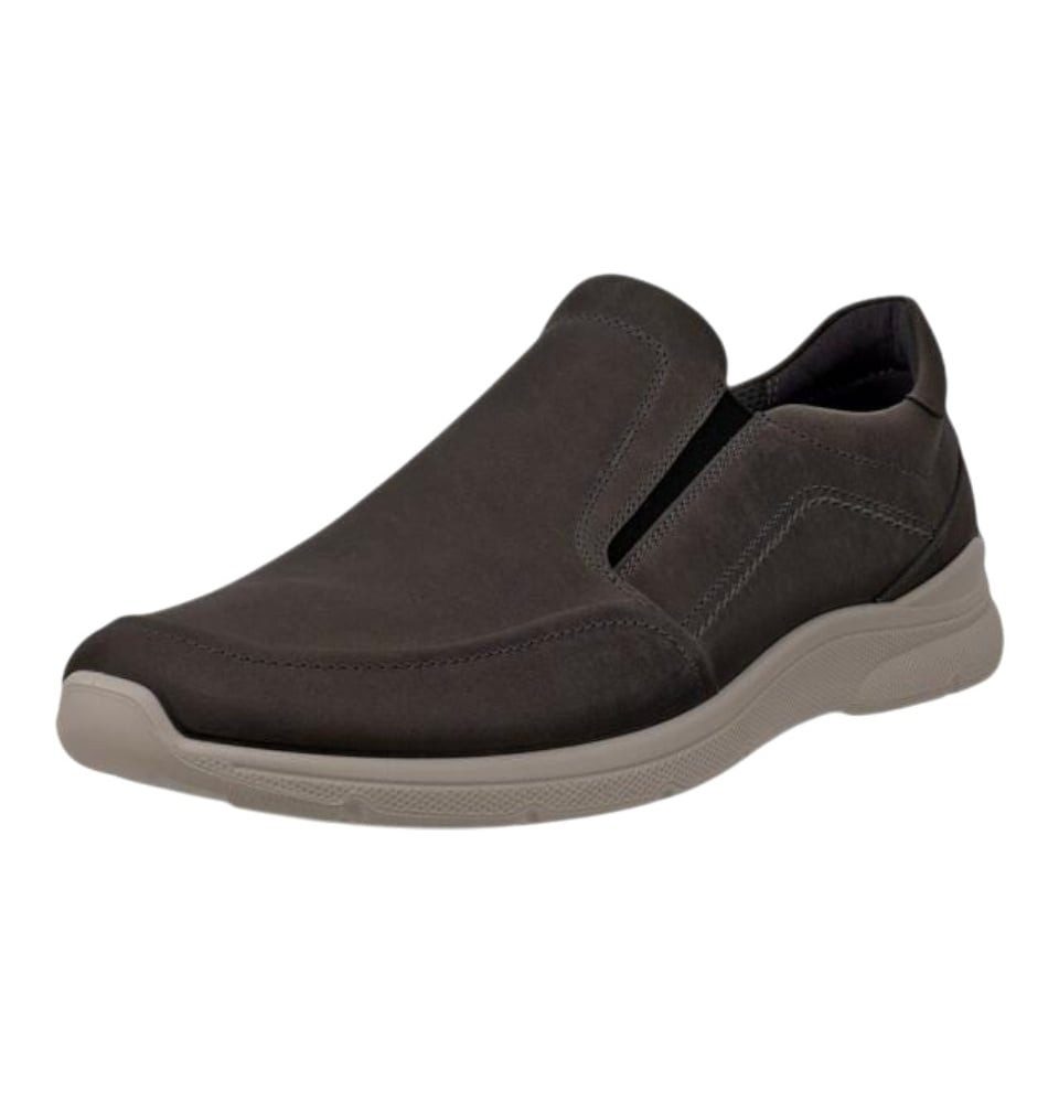 Ecco Alltag-Travelschuhe Irving (Nubukleder, Slip-On) dunkelbraun Herren Sneaker