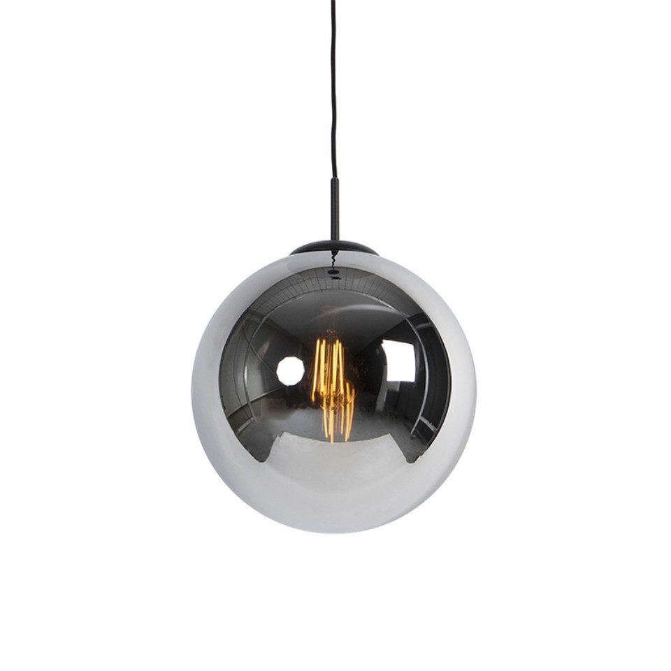 Qazqa Pendelleuchte Pallon, ohne Leuchtmittel, Warmweiß, QAZQA Hängeleuchte, e27, Chrom, Glas, Art Deco