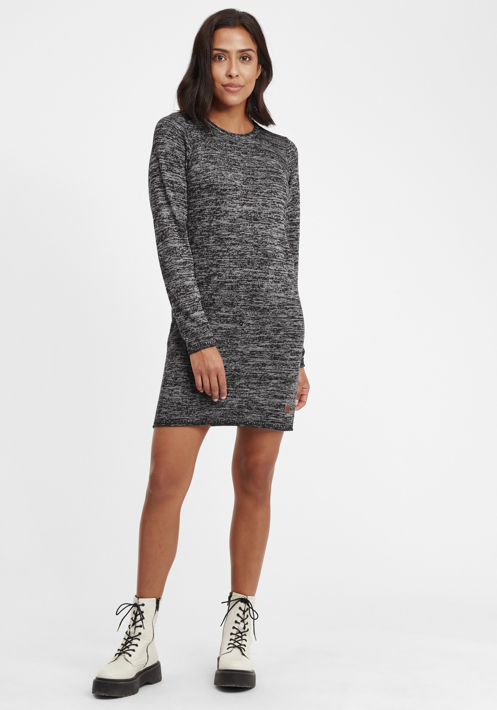 OXMO Strickkleid OXDanielle Kleid mit Rollkanten