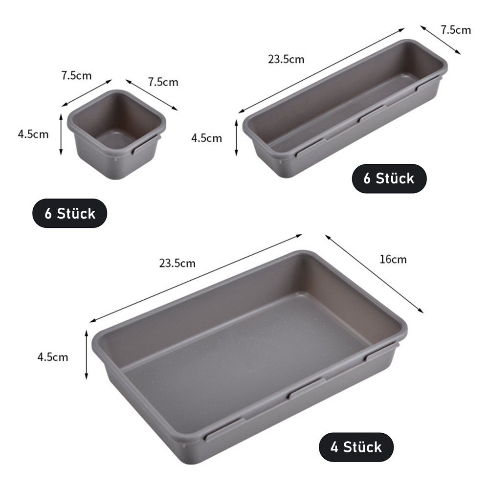 zggzerg Aufbewahrungsbox Getrennte Schublade Organizer Veranstalter, günstig online kaufen
