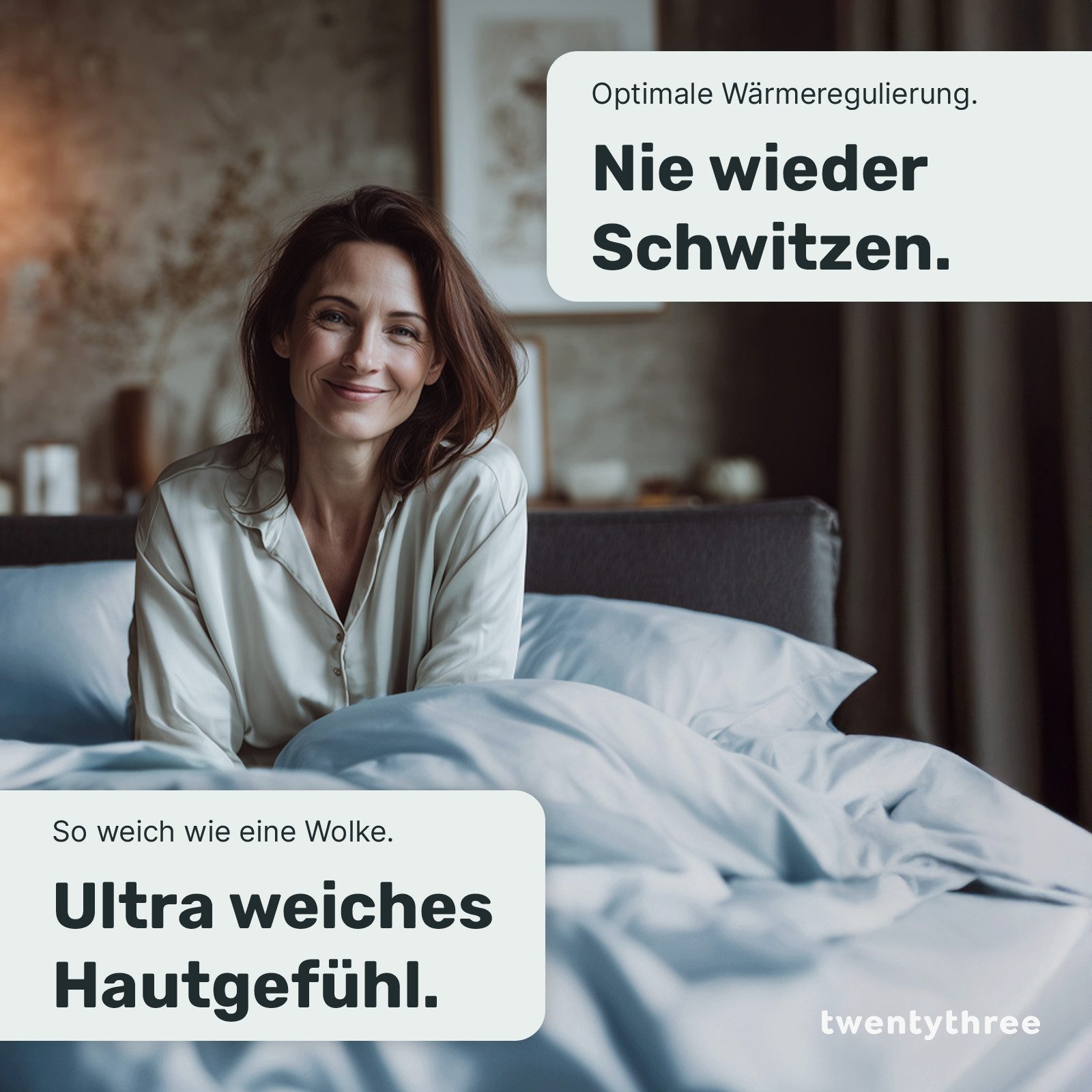 twenty:three® Bettwäsche Lyocell Bettwäsche Ice Sky, günstig online kaufen