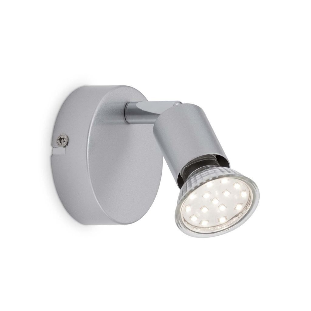 Briloner Leuchten LED Deckenspot 2906014, LED wechselbar, 2700K - Extra-Warmweiß, 1-flammig, dreh- und schwenkbar, titan, GU10, Warmweiß 3000K