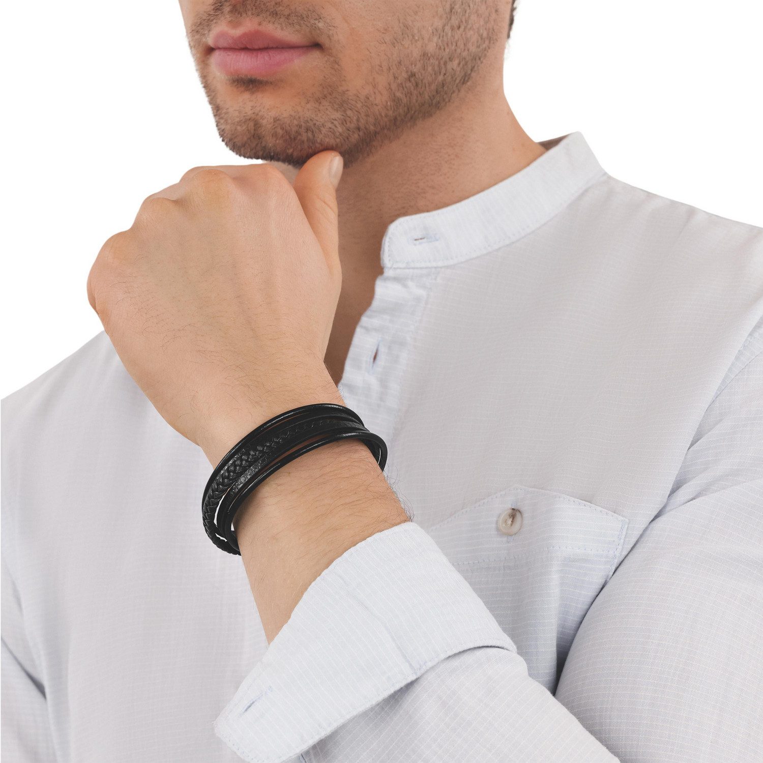 TOM TAILOR Lederarmband Schmuck Geschenk Edelstahl Leder
