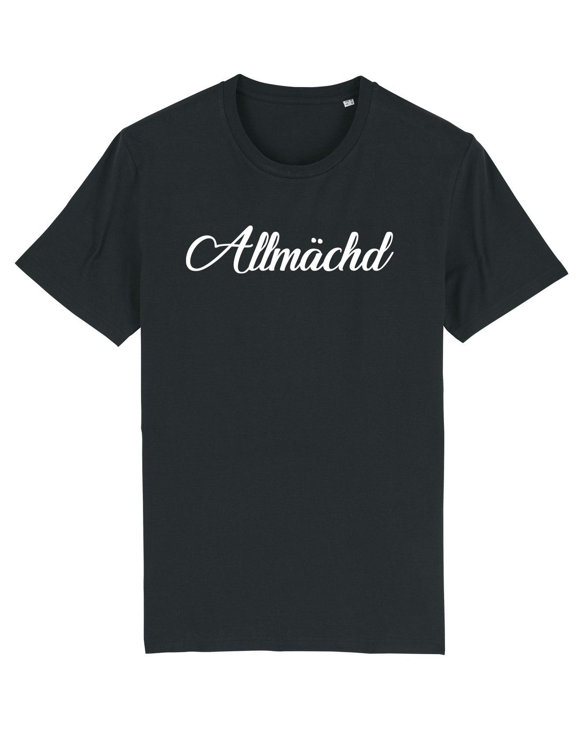 Allmächd Apparel schwarz Print-Shirt wat? (1-tlg)