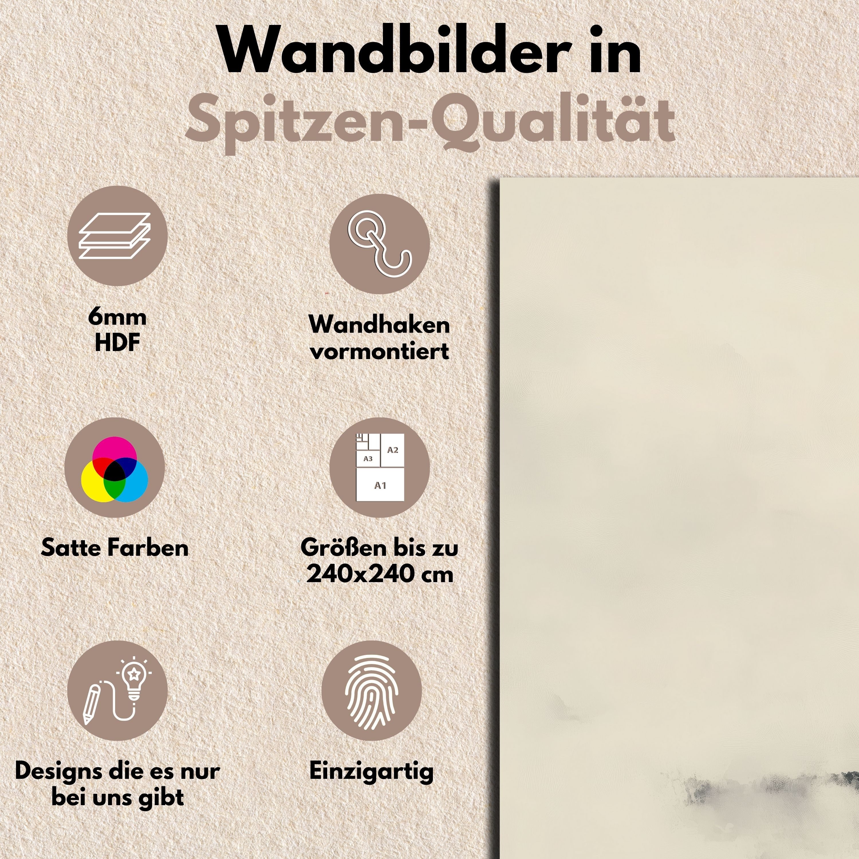 DARO Design Leinwandbild Modern Abstrakt Wandbilder XXL Wandbild Wand Deko Leinwand Bilder, (Sonne Baum Japan - Bild groß Wohnzimmer Schlafzimmer Küche Esszimme – Bild 3 von 5