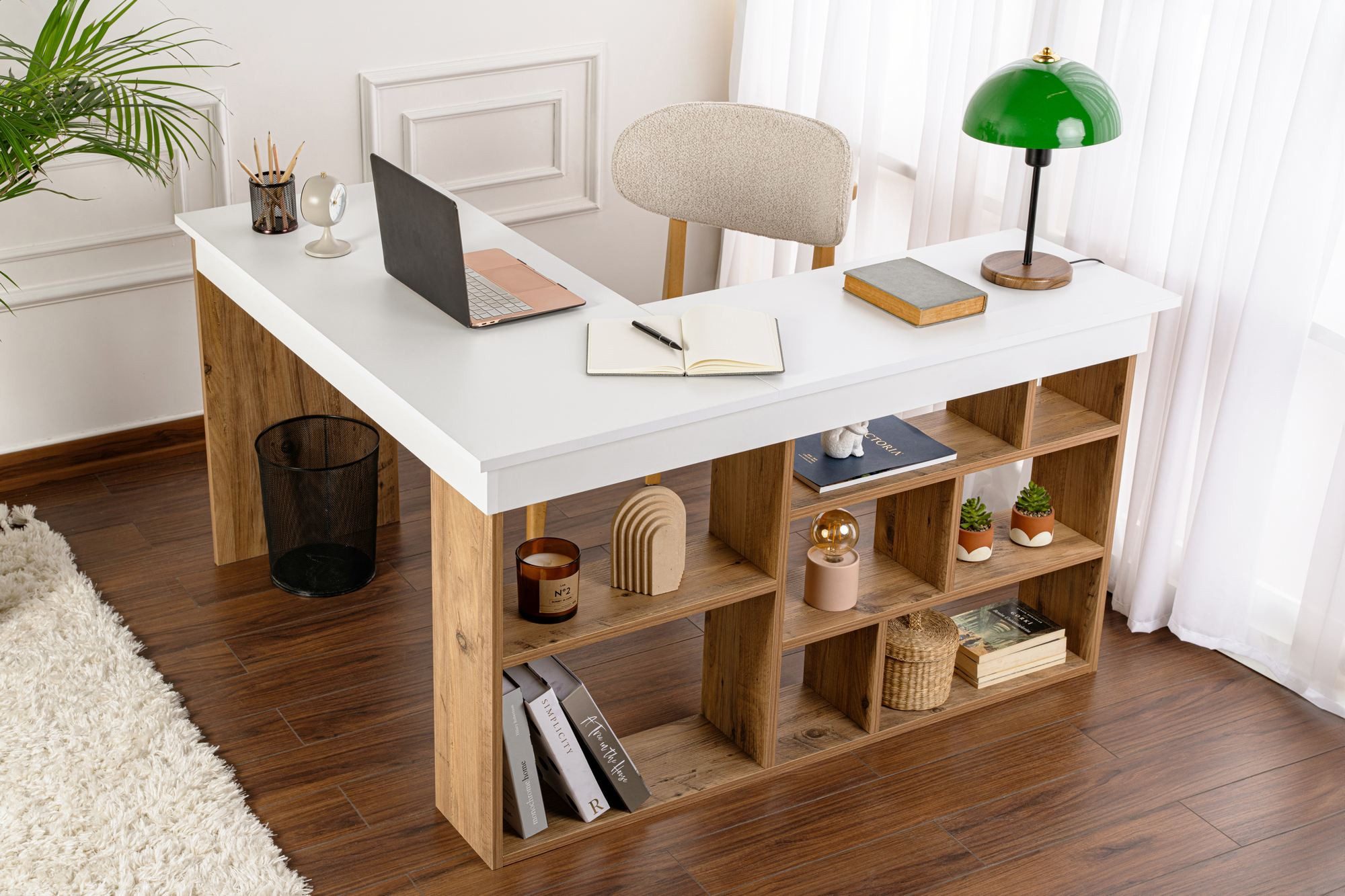 Skye Decor Schreibtisch (Einzelartikel), mit Stauraum integrierte Ablagefäc günstig online kaufen