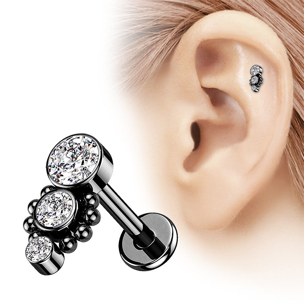 Taffstyle Piercing-Set Piercing Labret Monroe Stecker günstig online kaufen