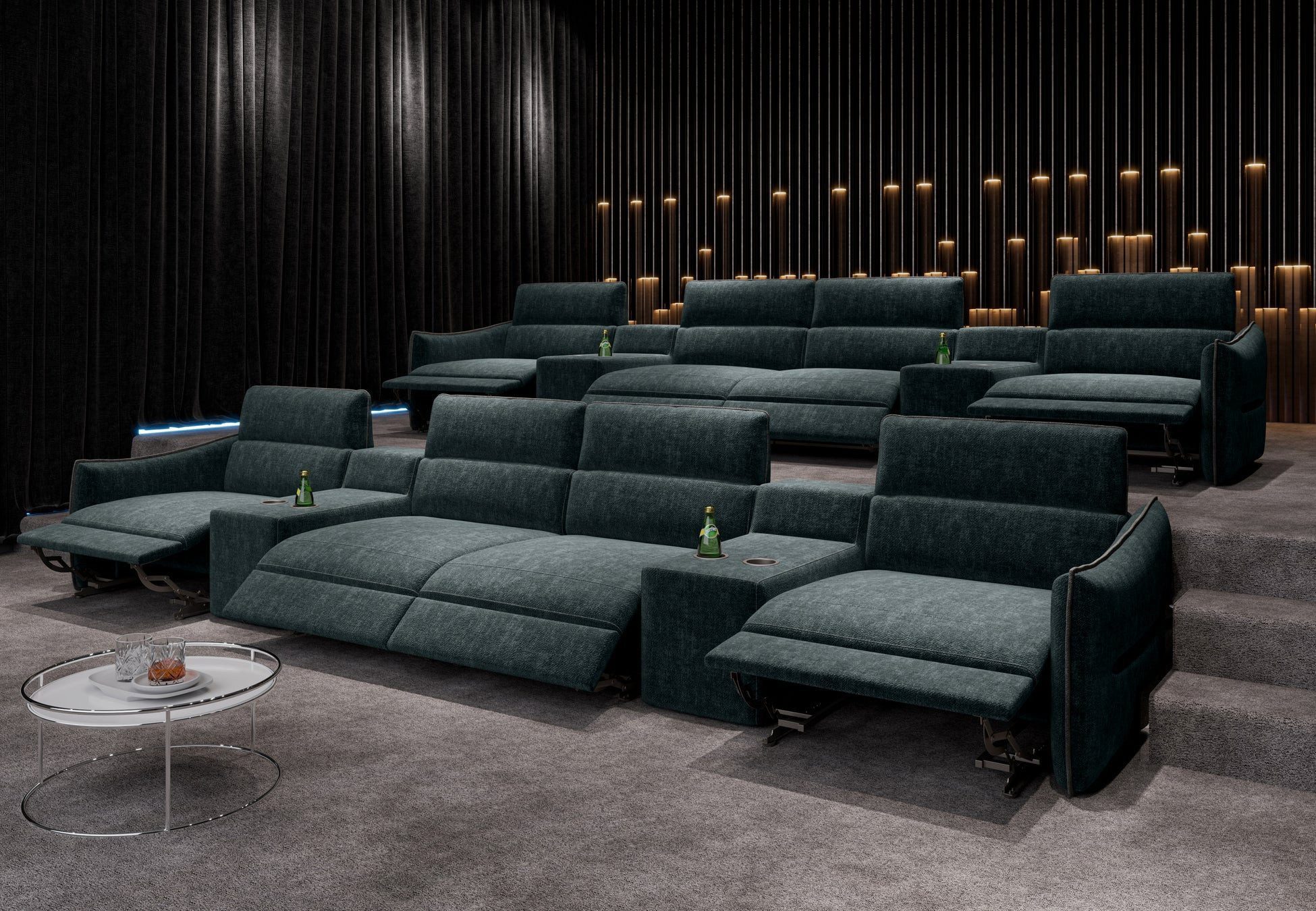 moebeloutlet.de 4-Sitzer 4-Sitzer Prisma Heimkino Sofa 4 Sitzer Arencione, Kinosofa zum relaxen