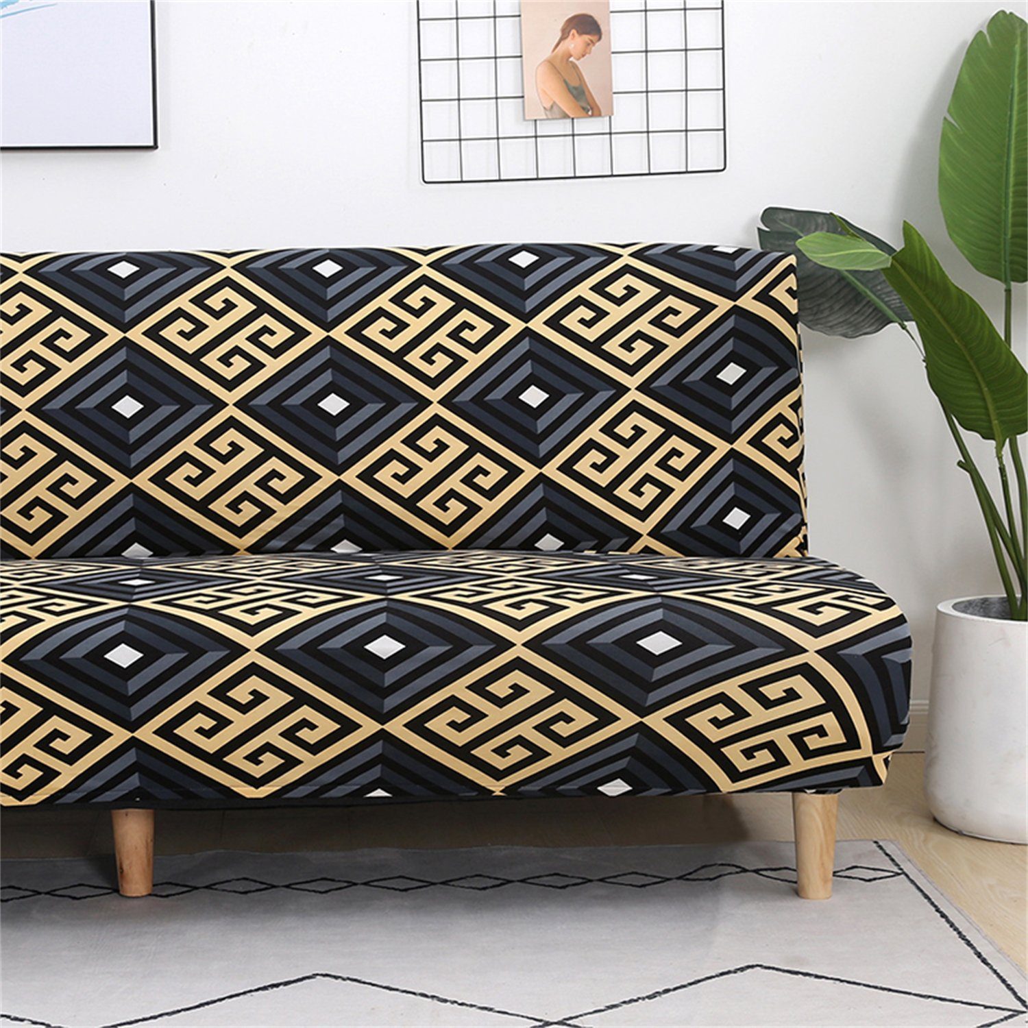 BYSURE Sofahusse, Abdeckung Ärmellos Sofa-Schonbezug, Möbelschutz