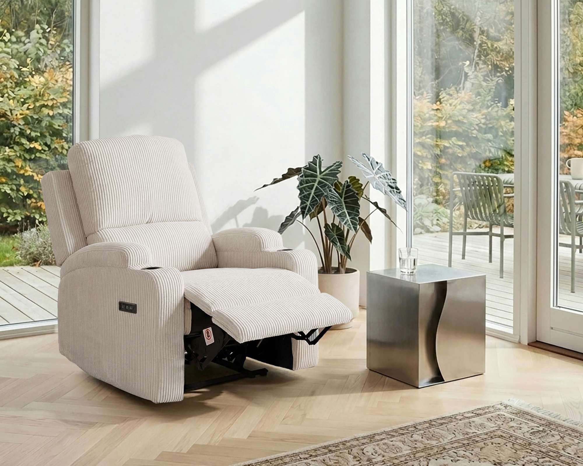 OTTO home Relaxsessel NAPORI Cord, Kinosessel, Multimedia-Sessel, TV-Sessel mit manueller u elektrischer Relaxfunktion u. Getränkehalter