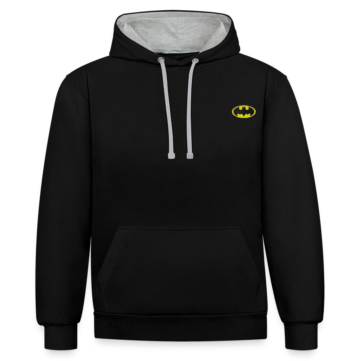 Spreadshirt Hoodie DC Comics Batman Original Logo Stick Unisex Kontrast Hoodie (1-tlg)