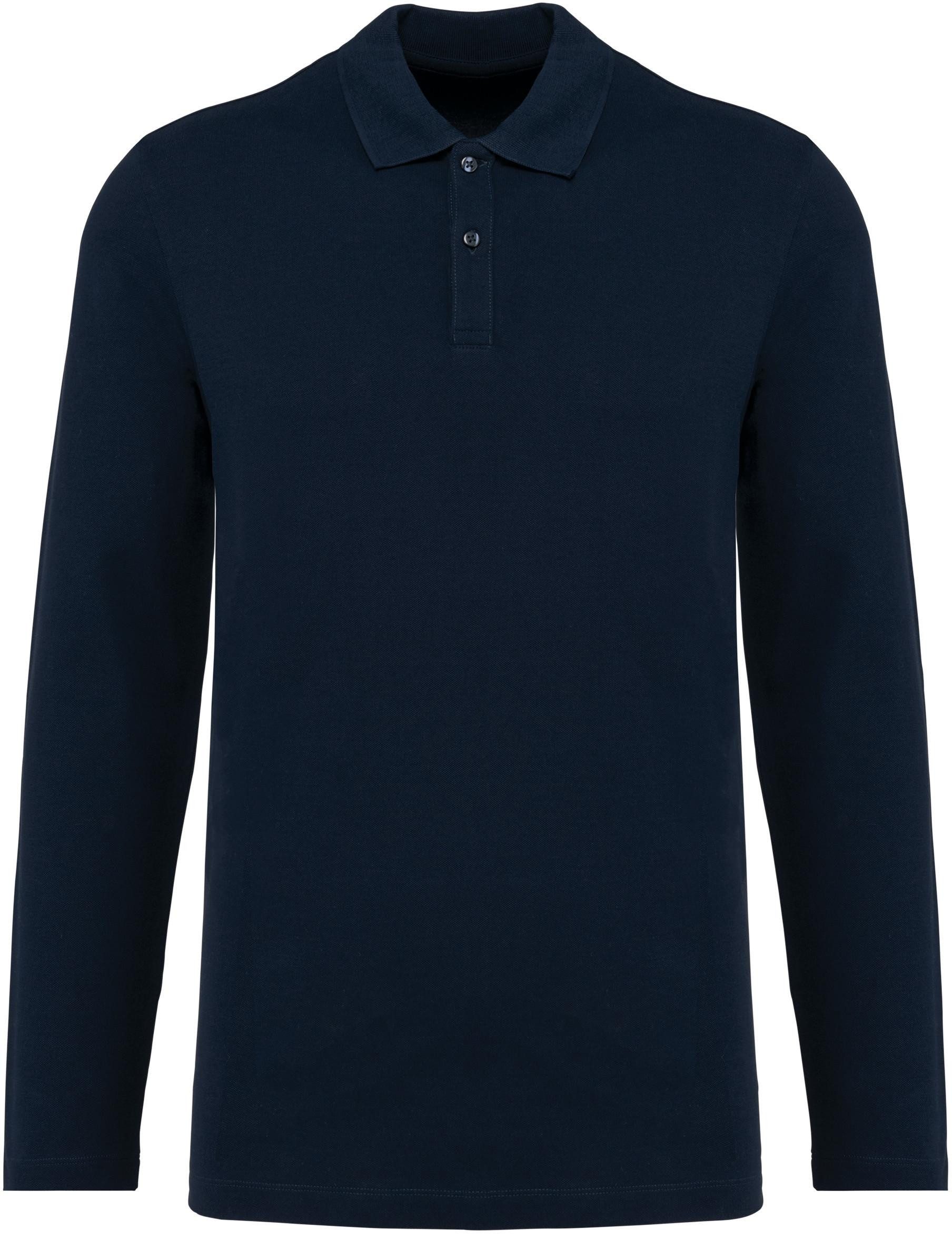 Langarm-Poloshirt Supima® Herren-Polohemd mit langen Ärmeln