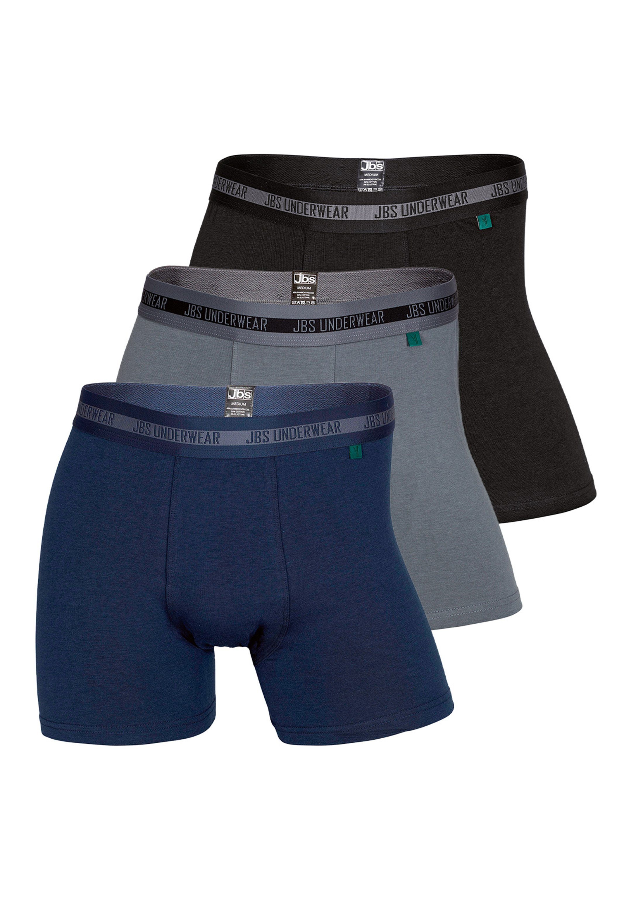 jbs Retro Boxer 3er Pack Bamboo (Spar-Set, 3-St) Long Short / Pant - ohne Eingriff - Atmungsaktiv
