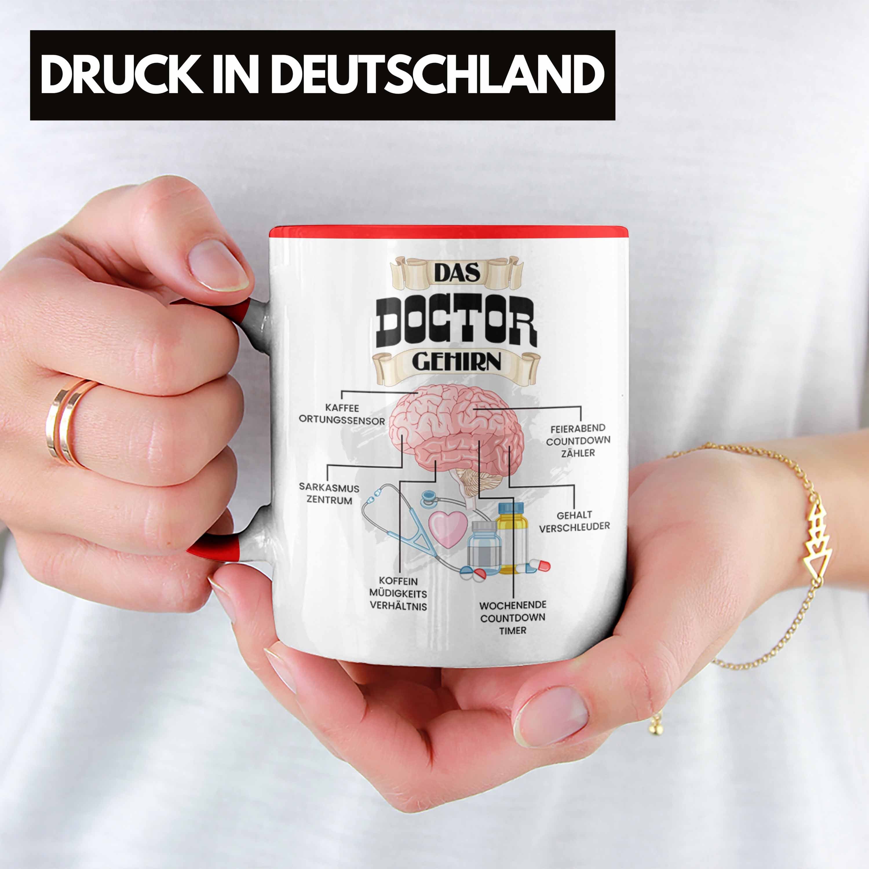 Trendation Spr Tasse Trendation Krankenhaus Lustiges Geschenk Doctor Tasse - Doctor für Rot