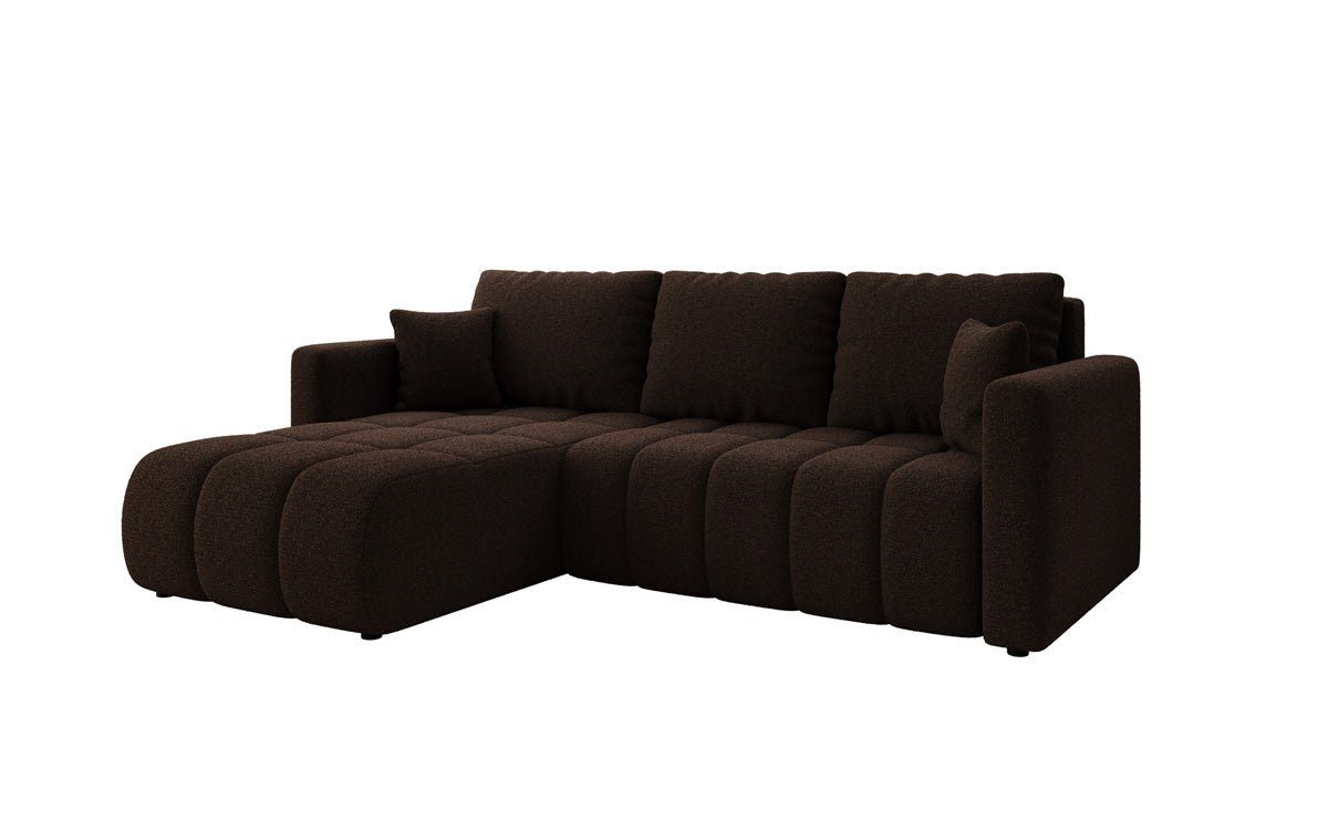 Luxusbetten24 Schlafsofa Designer Sofa Beatrice L in Bouclé, mit Schlaffunktion und Stauraum