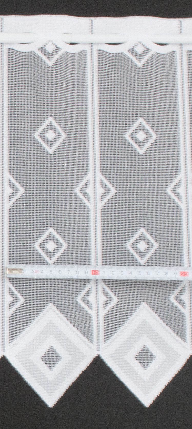 Gardinen Kranzusch Scheibengardine Quadrate (1 St), Stangendurchzug, transp günstig online kaufen