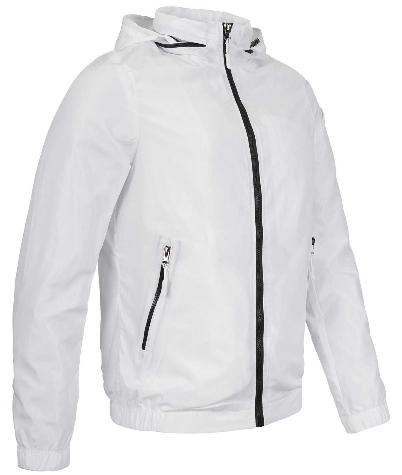 Creek H-235 mit Herren Rock Übergangsjacke Windbreaker Weiß Kapuze