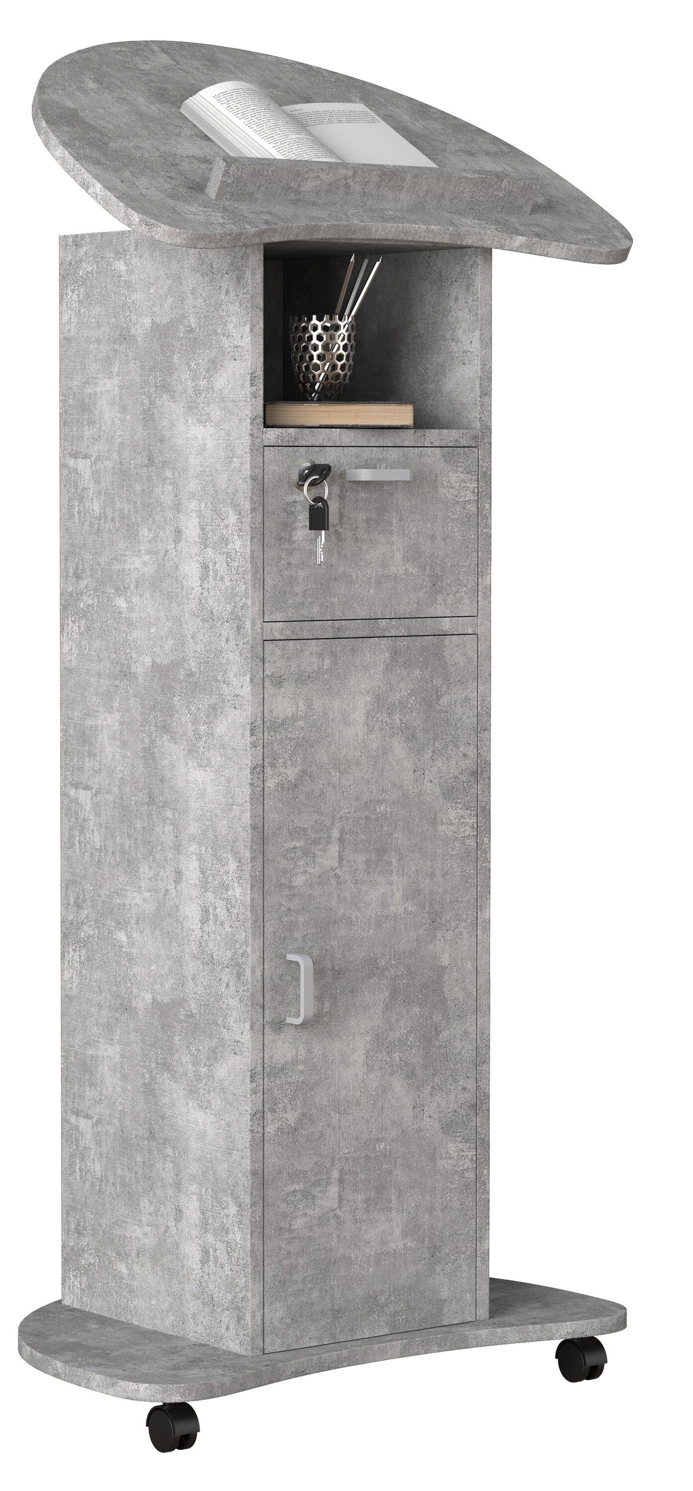 VCM Stehpult Holz Stehpult Rednerpult Stehtisch Rollen Redola T