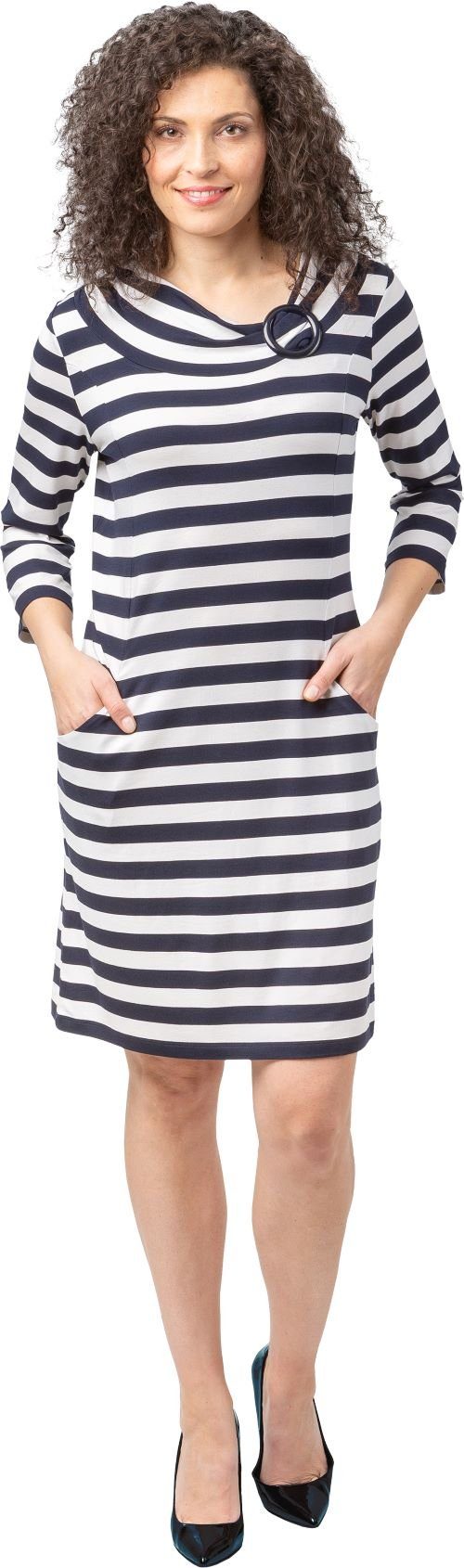 Estefania for woman Jerseykleid 184-5215 mit 3/4 Arm, gestreift günstig online kaufen