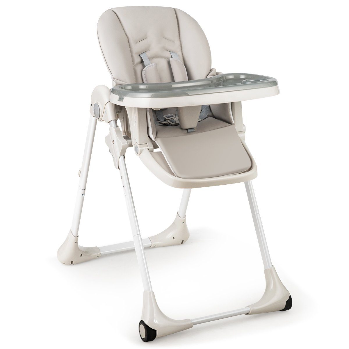 COSTWAY Kombihochstuhl Baby Stuhl, 6-stufig höheverstellbar