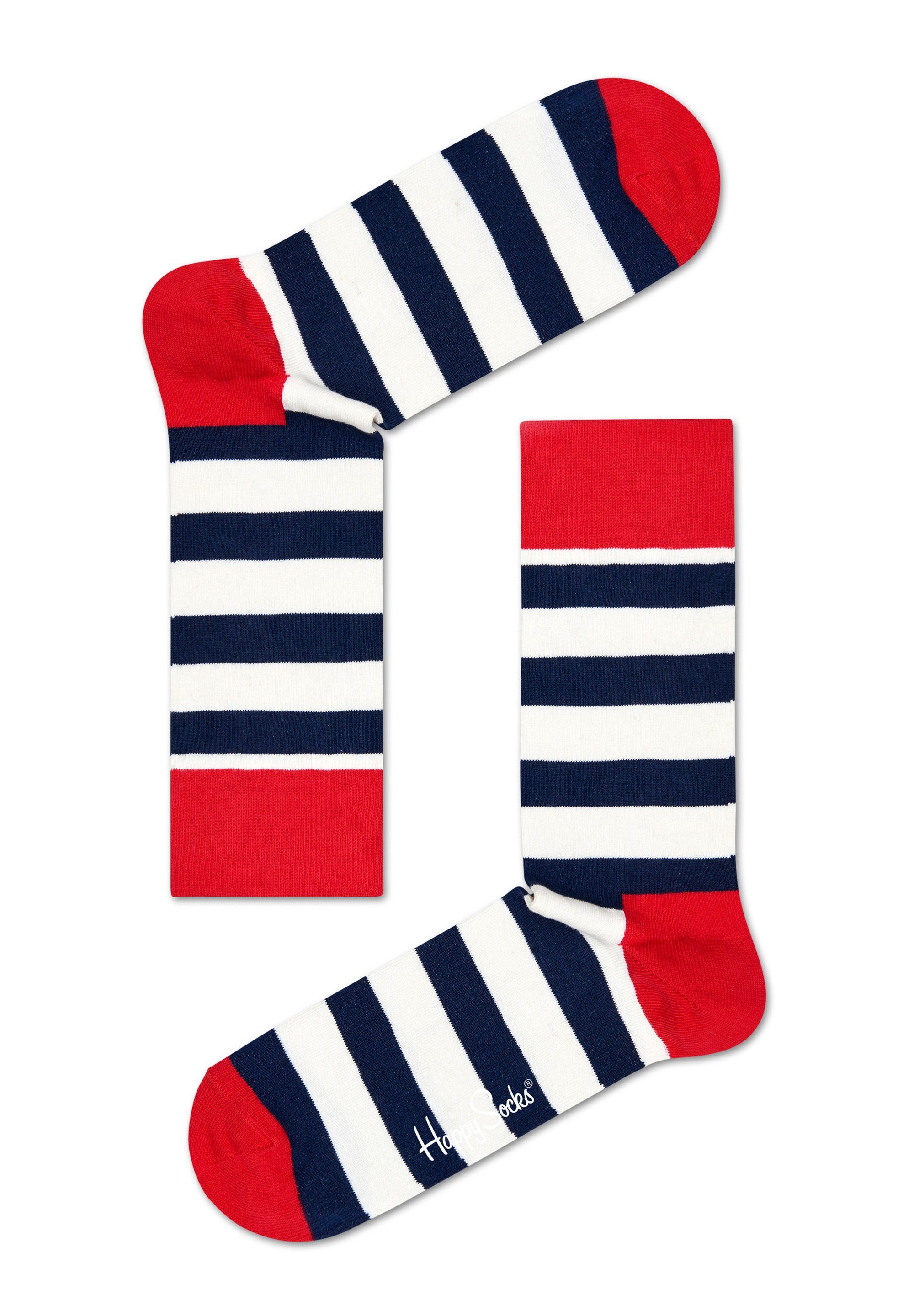 Happy Socks Basicsocken Baumwolle 3-Pack Gift Navy aus Set nachhaltiger Socks Classic