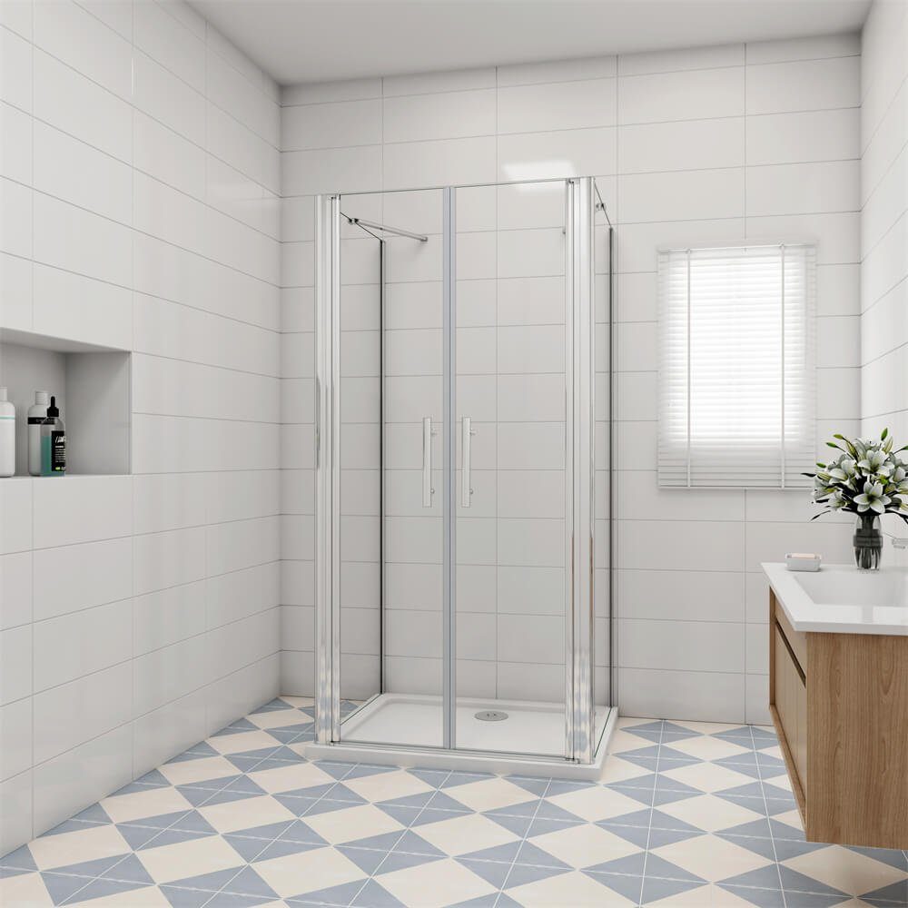 duschspa Komplettdusche U-Form Duschkabine Schwingtür Drehtür Duschtür Dusc günstig online kaufen