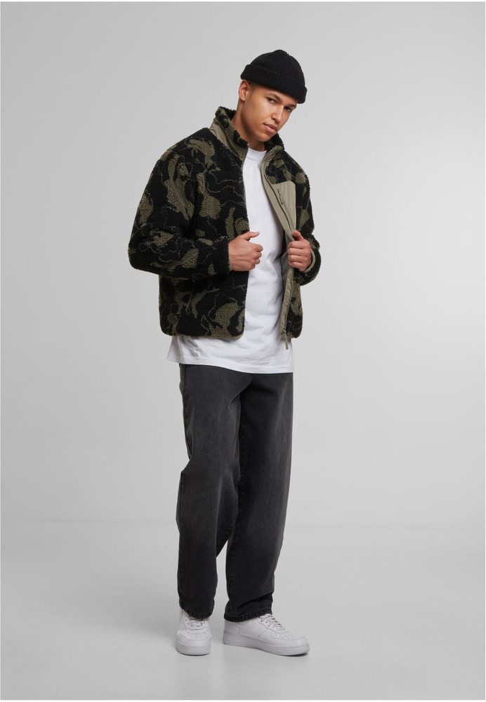 URBAN CLASSICS Trainingsjacke Pattern Teddy Trackjacket