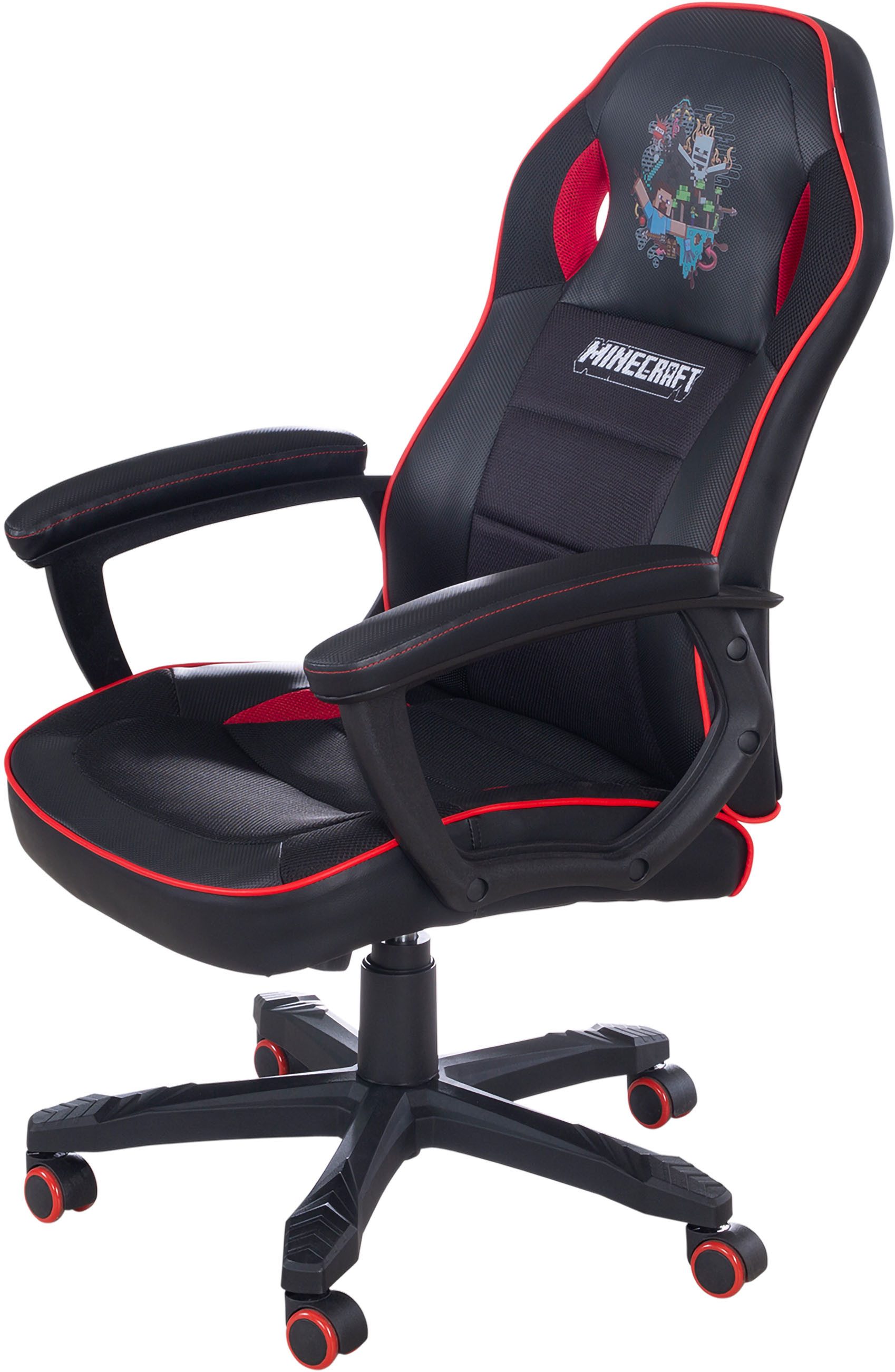 Phoenix Gaming-Stuhl (1 St), rote Absetzungen, Racing Chair