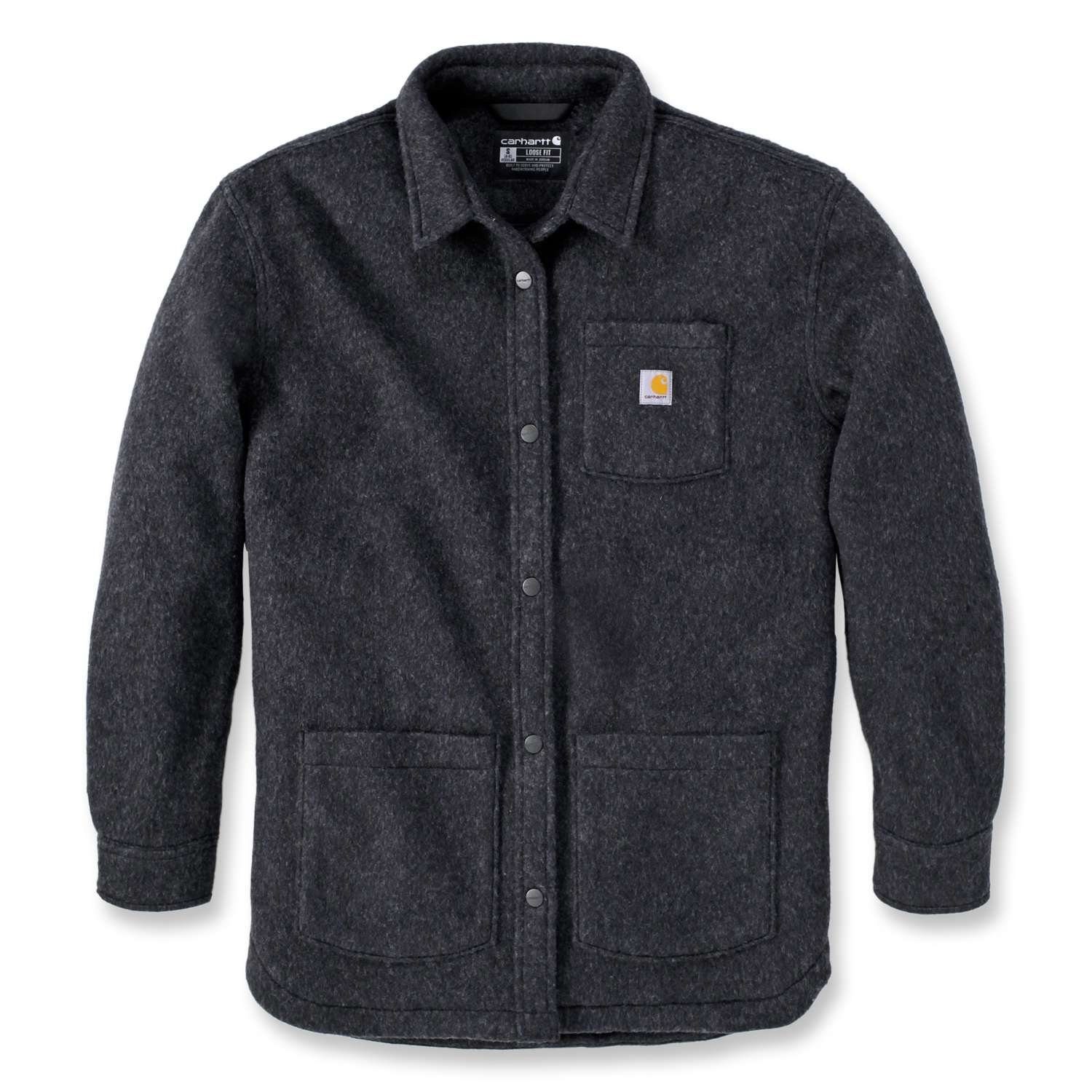 Carhartt Sommerjacke Carhartt Damen Übergangsjacke Wool Blend Overshirt black heather