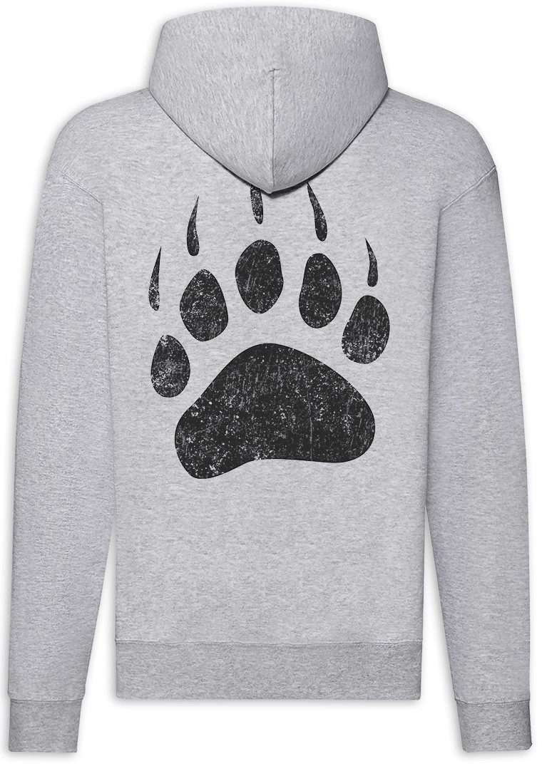 Urban Backwoods Sweatjacke Bear Paw Zipper Hoodie Bär Kralle Tatze Pfote Jäger Jagd Hunter Hunt (1-tlg) Hunting Hillbilly Redneck Rednecks