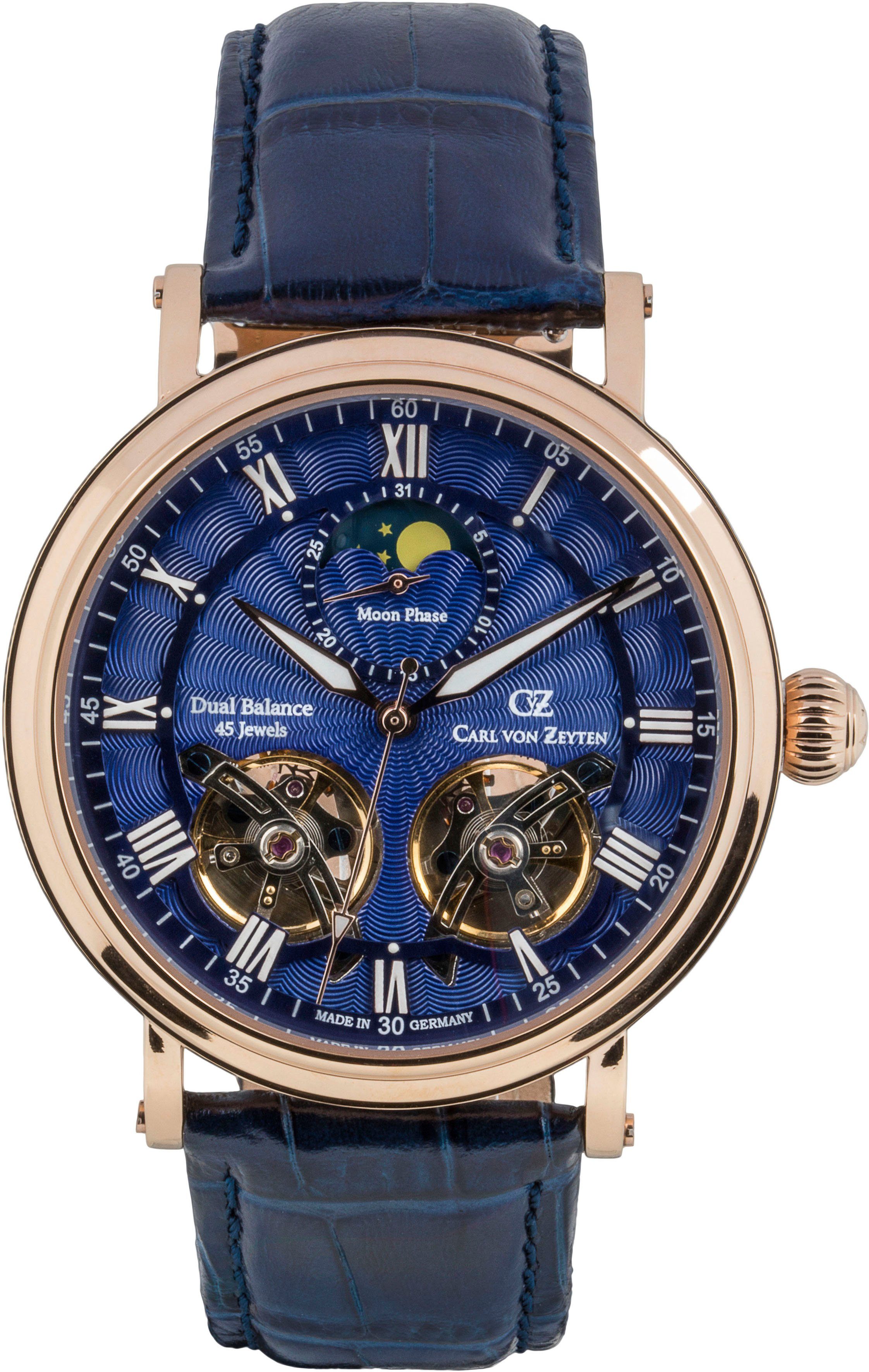 Carl von Zeyten Automatikuhr Murg, CVZ0054RBSR, Armbanduhr, Herrenuhr, Datum, Made in Germany, Mechanische Uhr