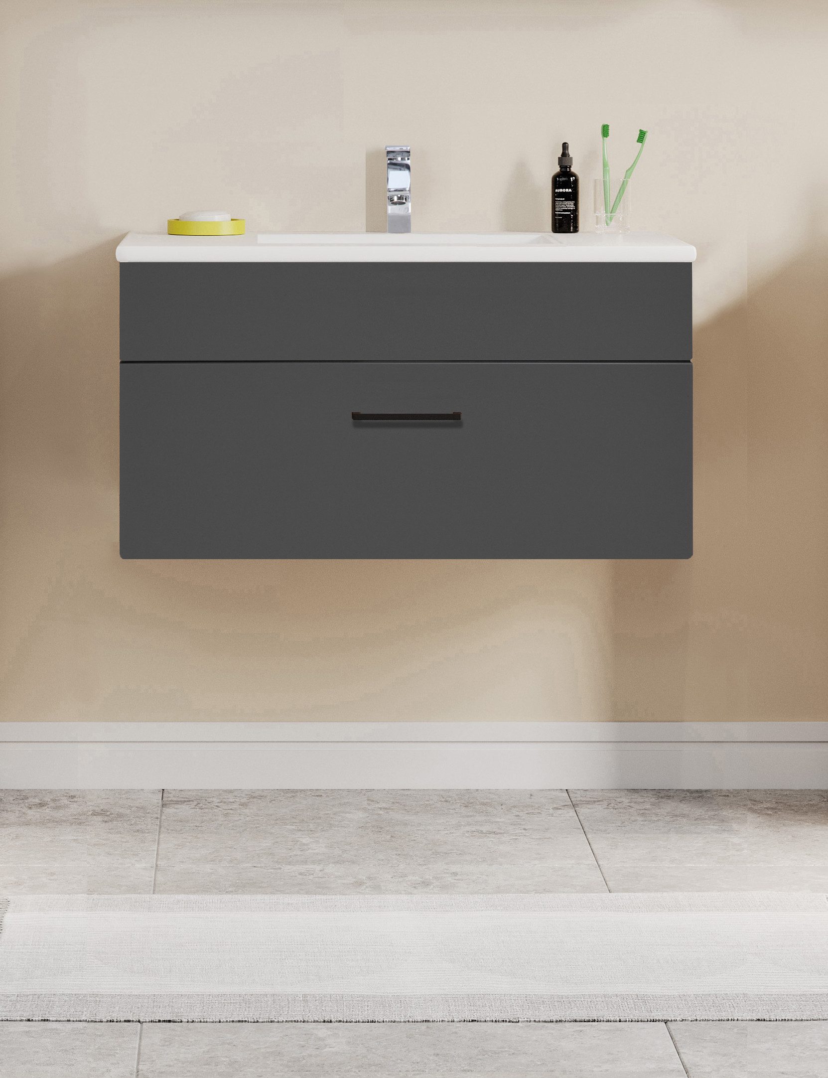 welltime Waschtisch Trento Light mit Keramik-Auflagebecken, 1 feste Blende günstig online kaufen