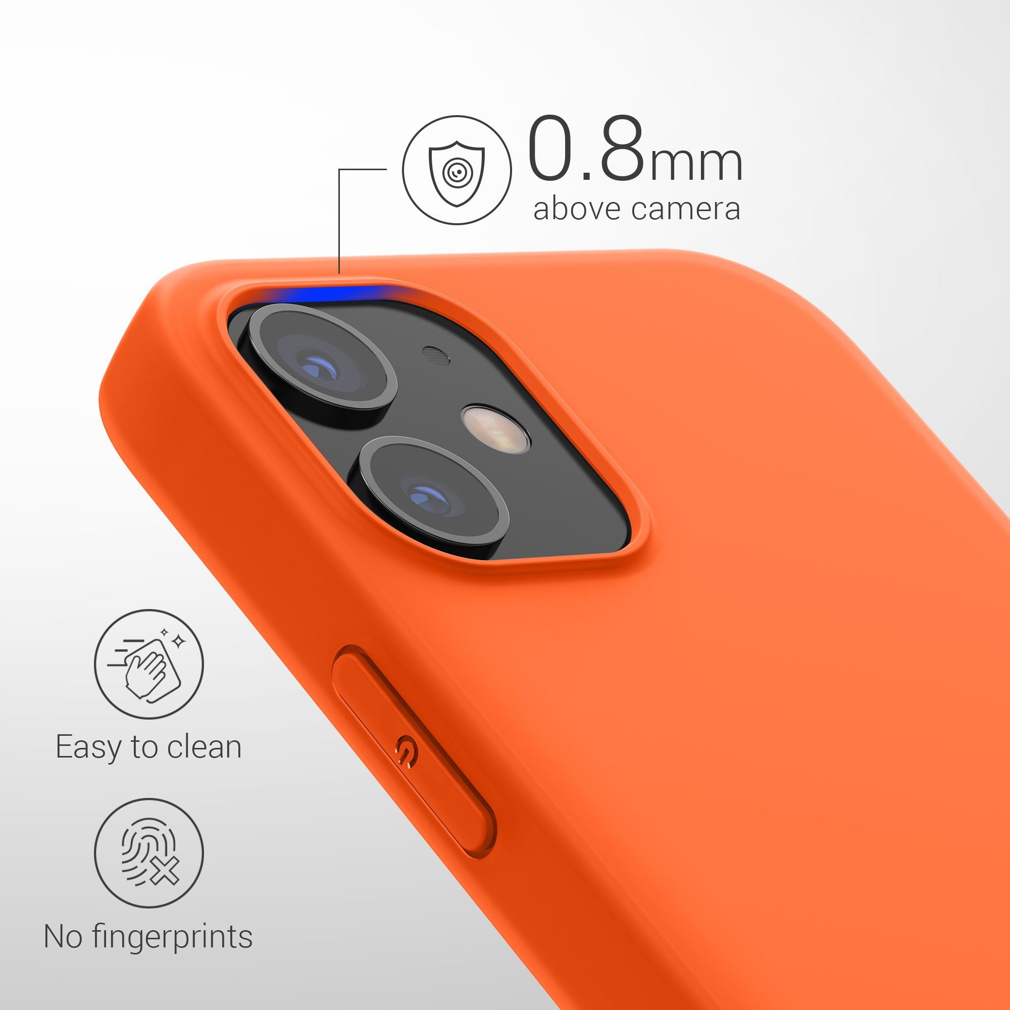 kwmobile Handyhülle Hülle für Apple iPhone 12 mini, Hülle Silikon - Soft Handyhülle - Handy Case Cover