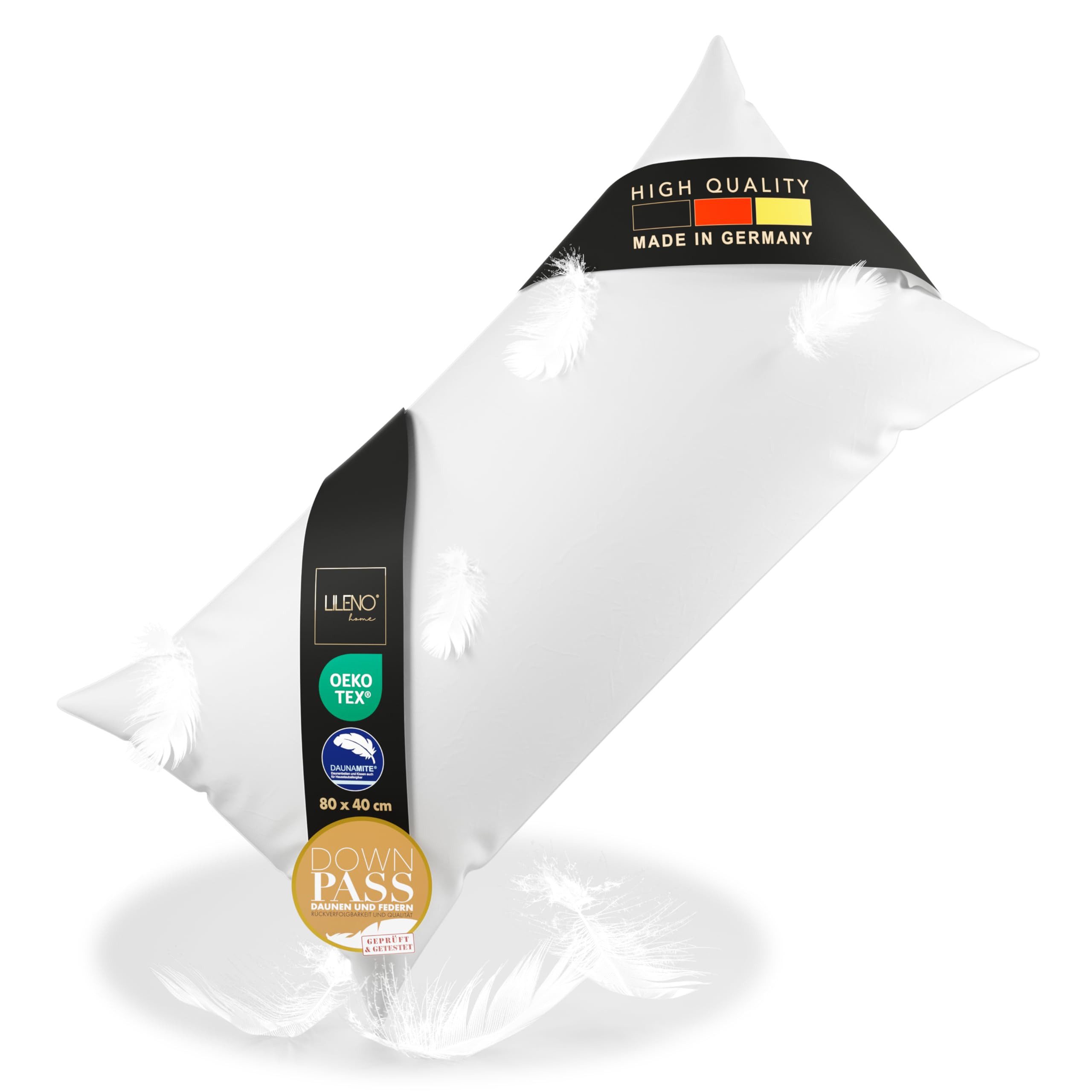 LILENO HOME 3-Kammer-Kopfkissen - Daunenkissen 40x80 günstig online kaufen