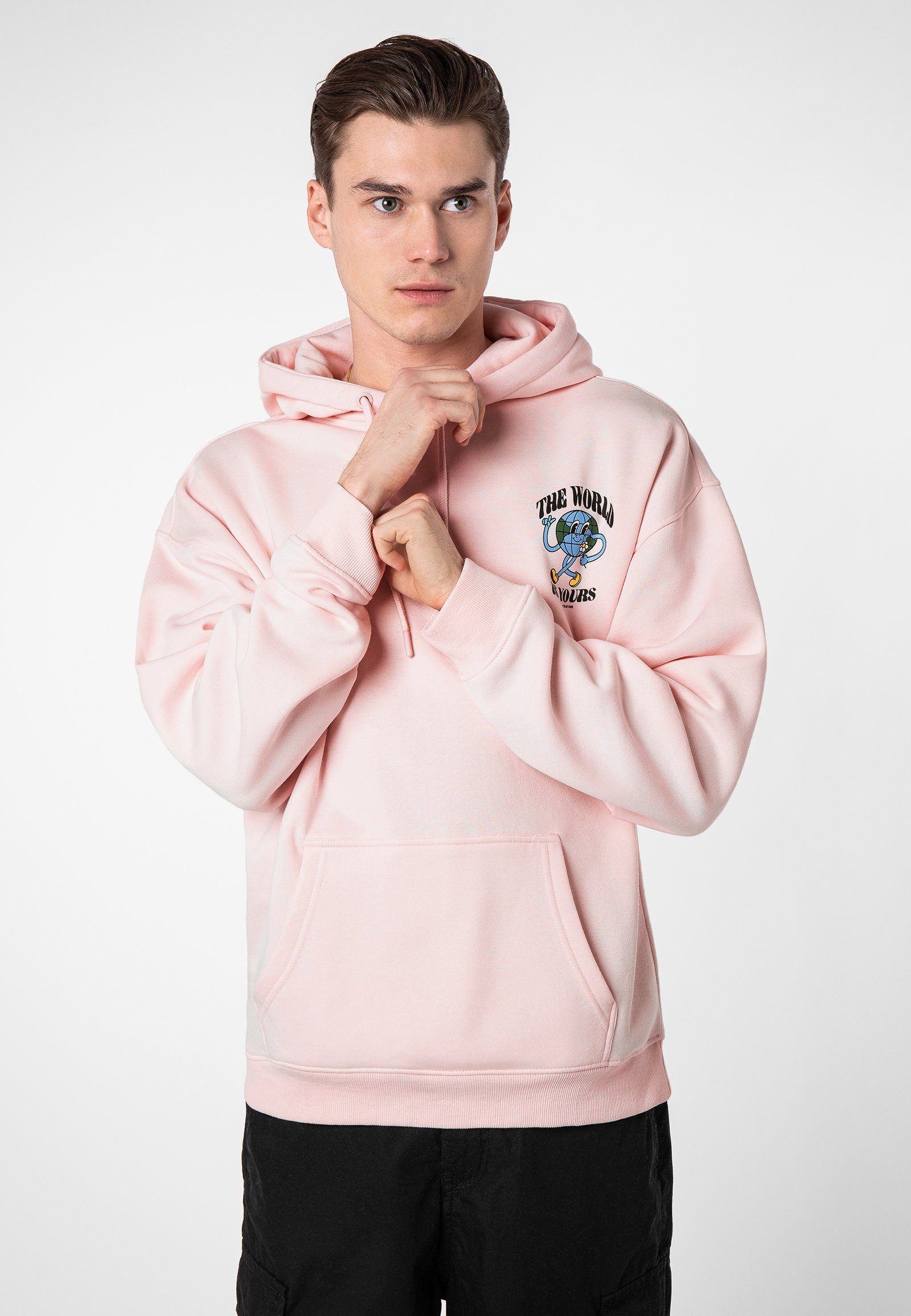 SUBLEVEL Hoodie Sweathoodie mit Cartoon Prints