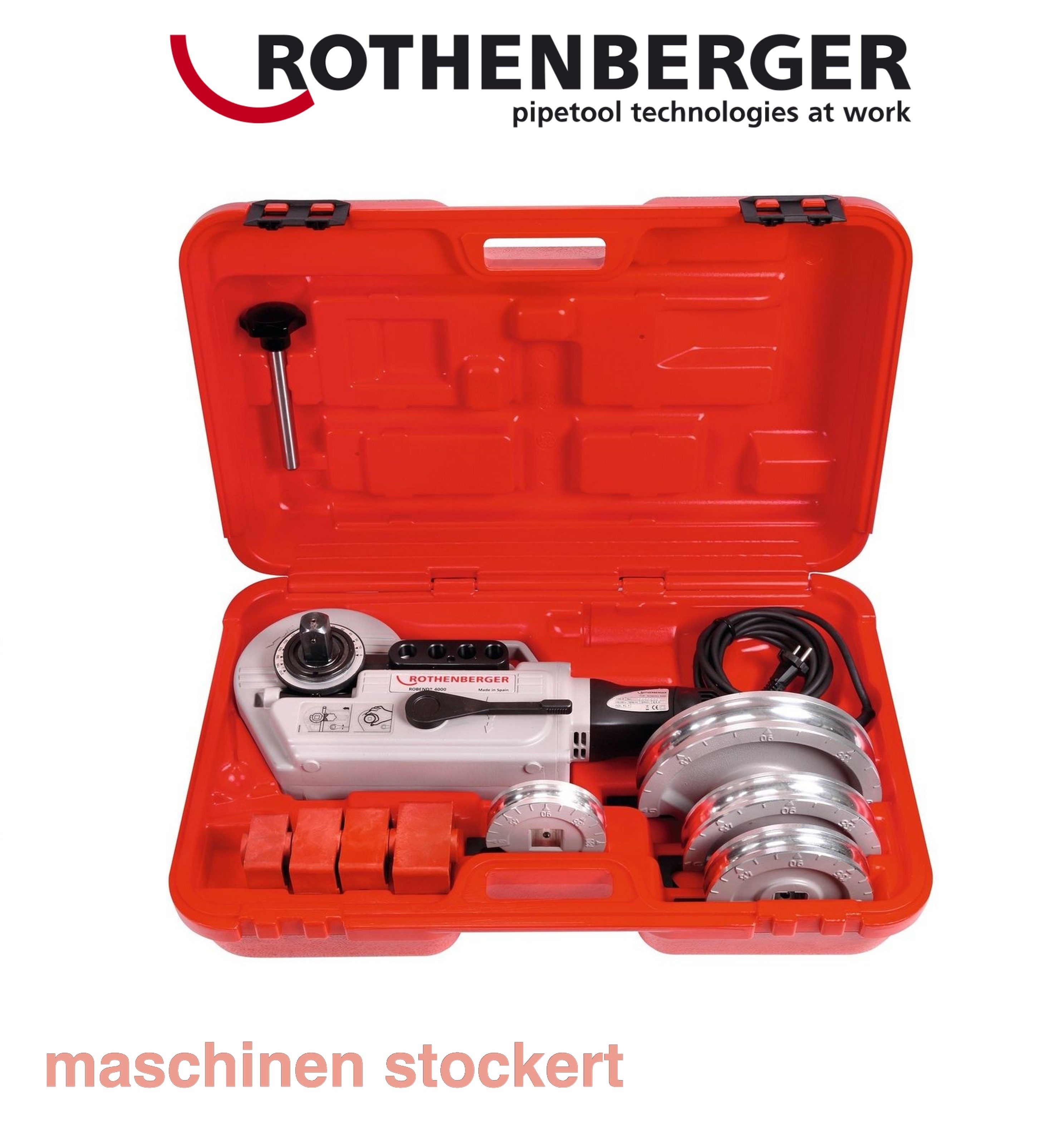 Rothenberger Rohrbieger Robend 4000 Set Biegegerät 15-18-22-28 mm 230 V Bi