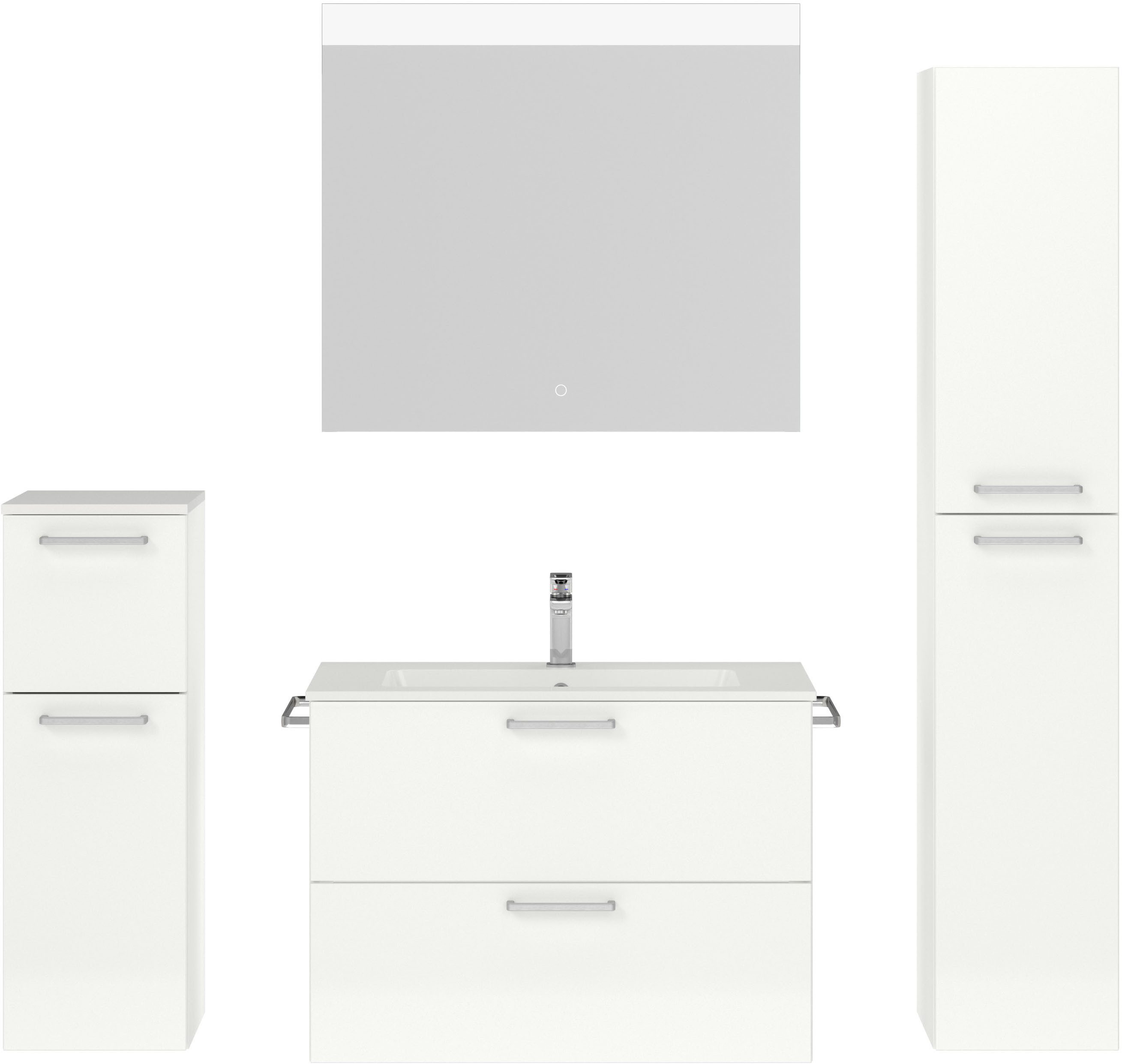 nobilia® Badmöbel-Set Tolvina, (4-St., vormontiert, mit günstig online kaufen