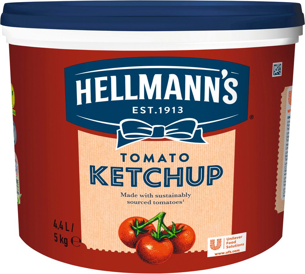 HELLMANN'S Saucen, Hellmanns Real Ketchup fruchtig wuerzig im Grossgebinde 5000g