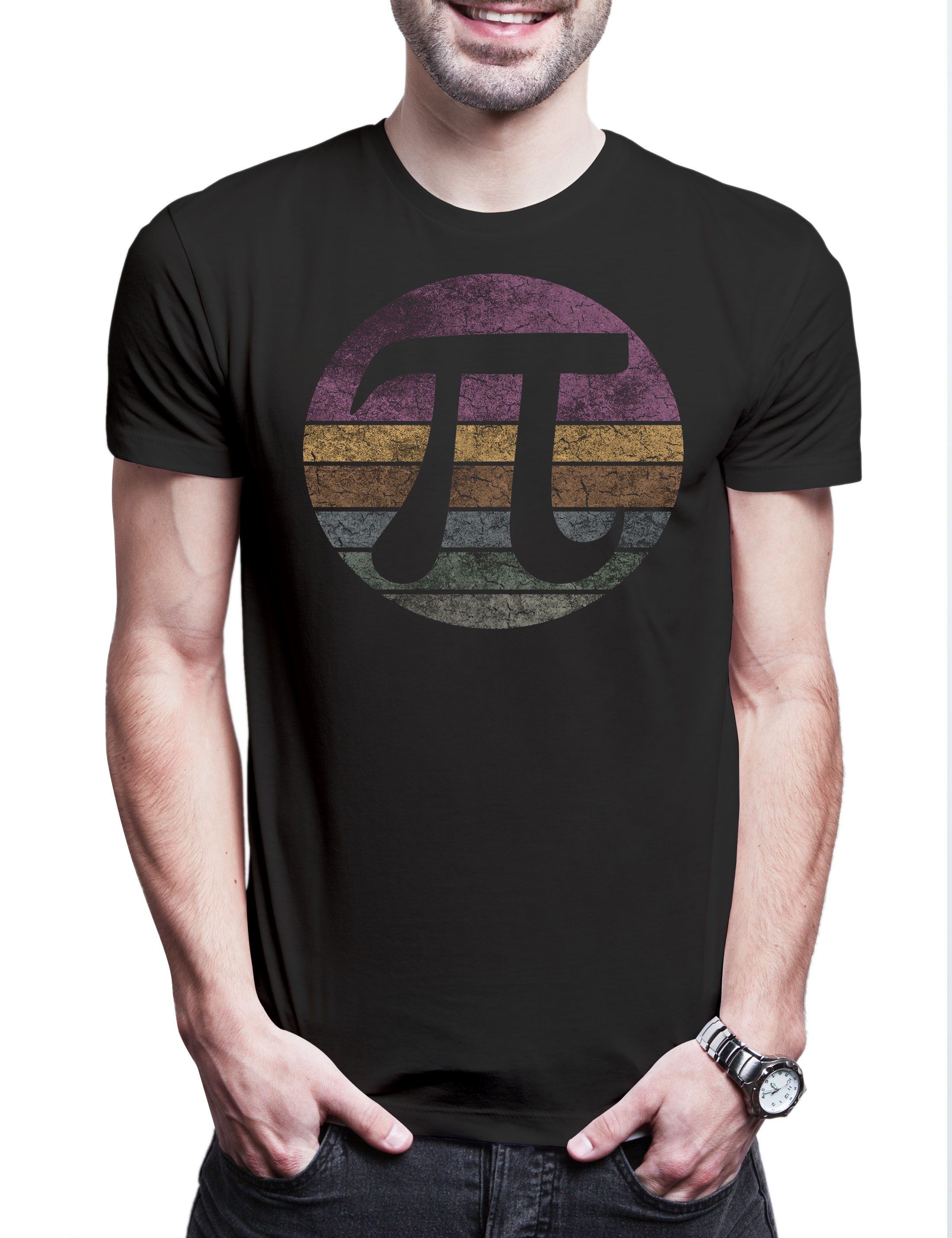 Urban Backwoods Print-Shirt Vintage Pi Herren T-Shirt Mathematik Mathe Lehrer Mathe Unterricht (1-tlg) Professor Universität Schule Zahl