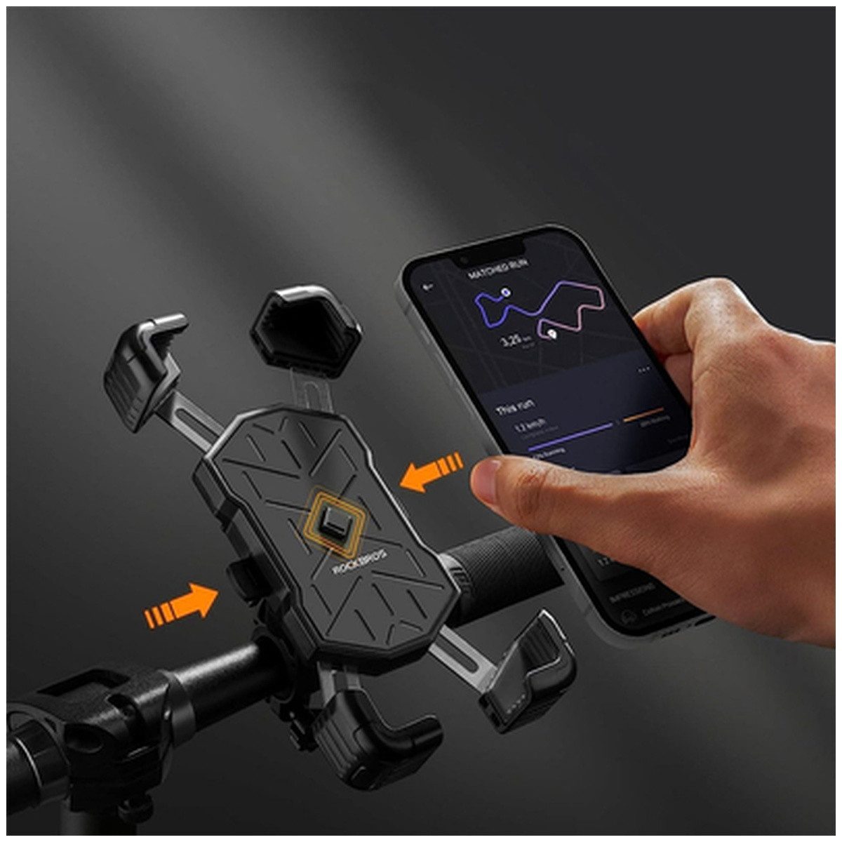 ROCKBROS Handy-Halterung Rockbros 25210030001 Handyhalterung für Fahrrad/Motorrad, (1-tlg)