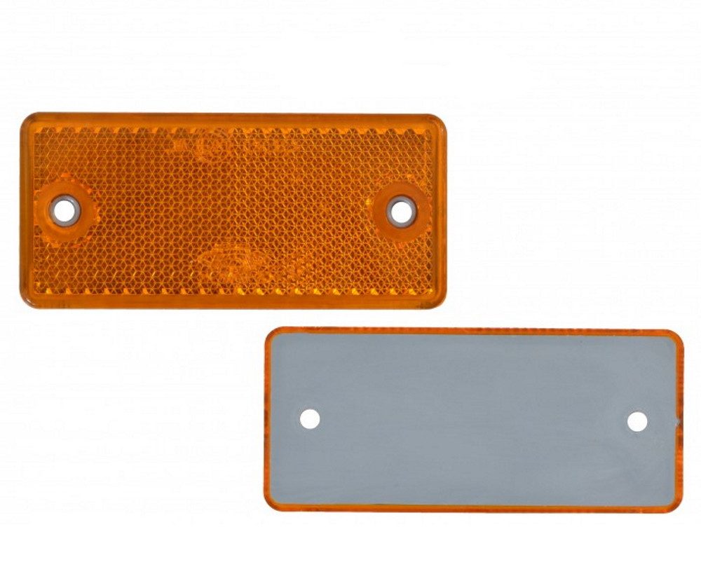 Aspöck Anhänger 4x Rückstrahler - Reflektor - Schrauben - 90x40mm - Gelb – Prüfzeichen