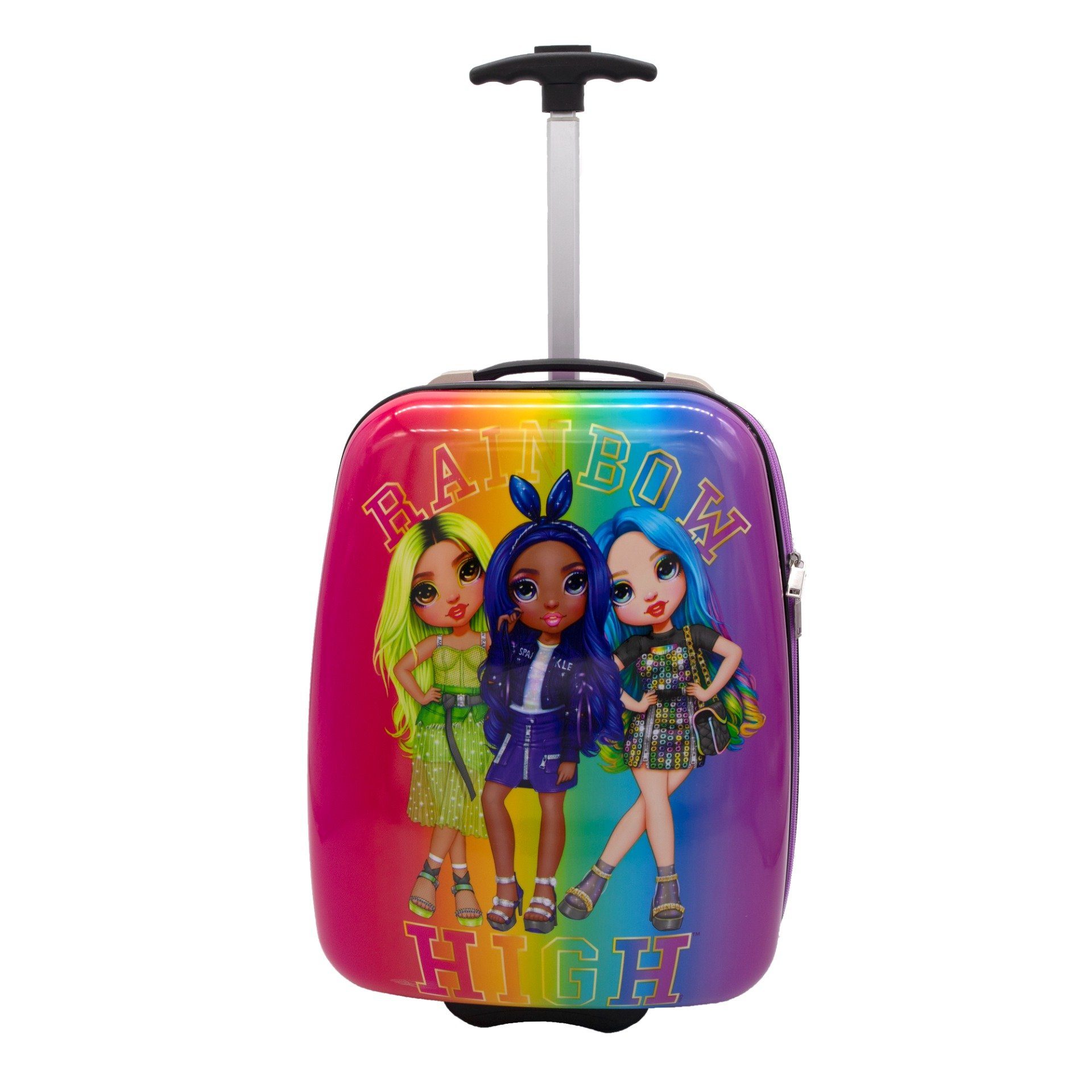 Rainbow High Hartschalen-Trolley Rainbow High Girls Mädchen Trolley Kinderkoffer Koffer Reisekoffer, 2 Rollen